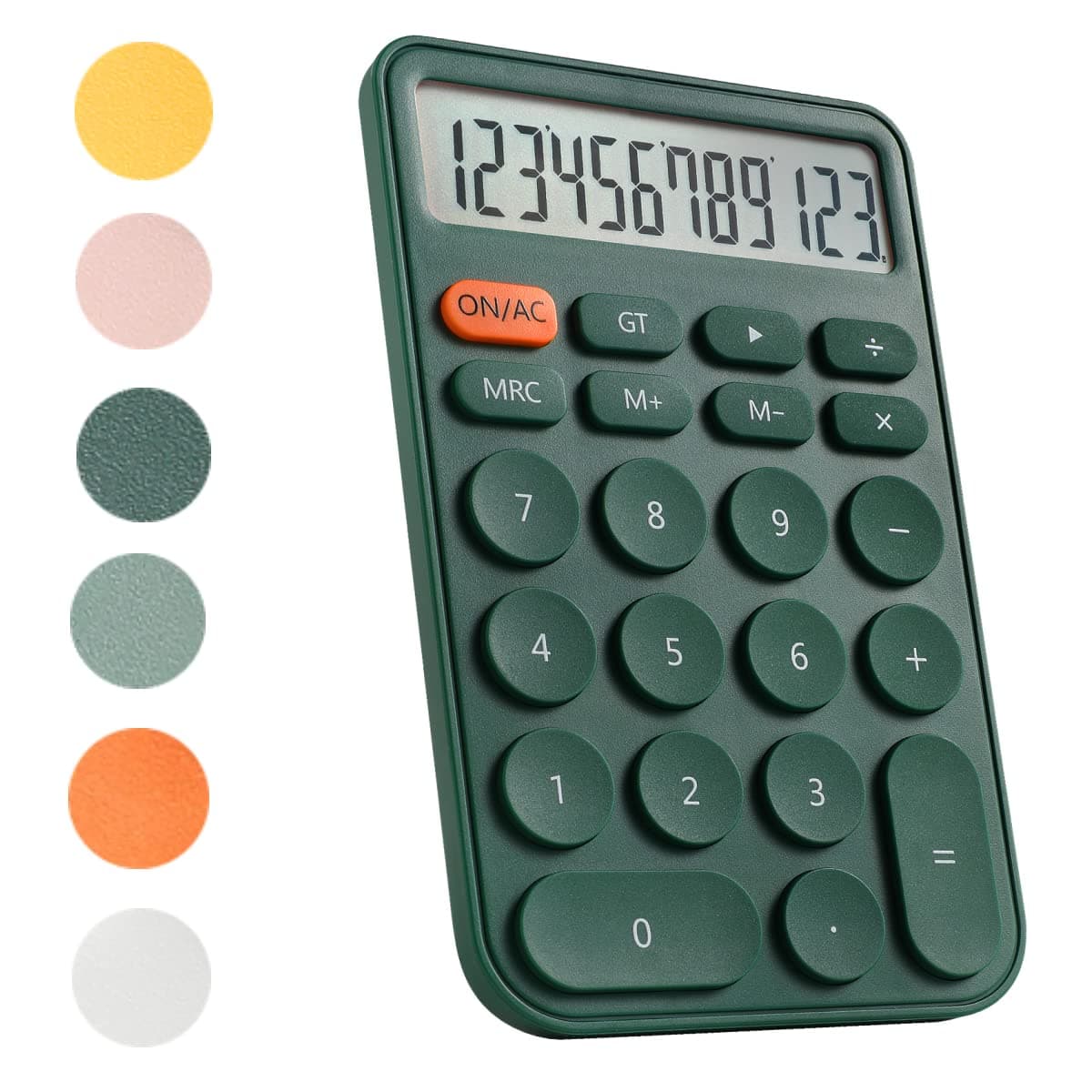 Standard Calculator 12 Digit with Large LCD Display and Big Buttons,Cute Calculator,Desktop Calculator for Office, Home, School (Green)