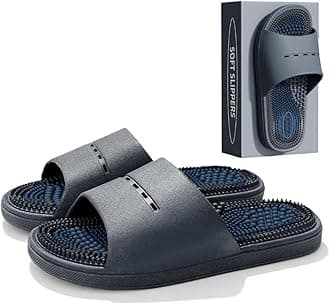 MOTTLED SKY Acupressure Massage Slippers Acupressure Foot Massager Shoes Reflexology Sandals Gift for Men Women Reduce Feet Neuropathy Pain Relief and Tension