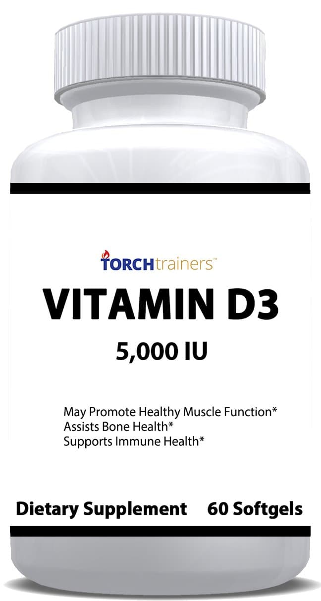 Torch Trainers Vitamin D3, 5000 IU, 60 Softgels