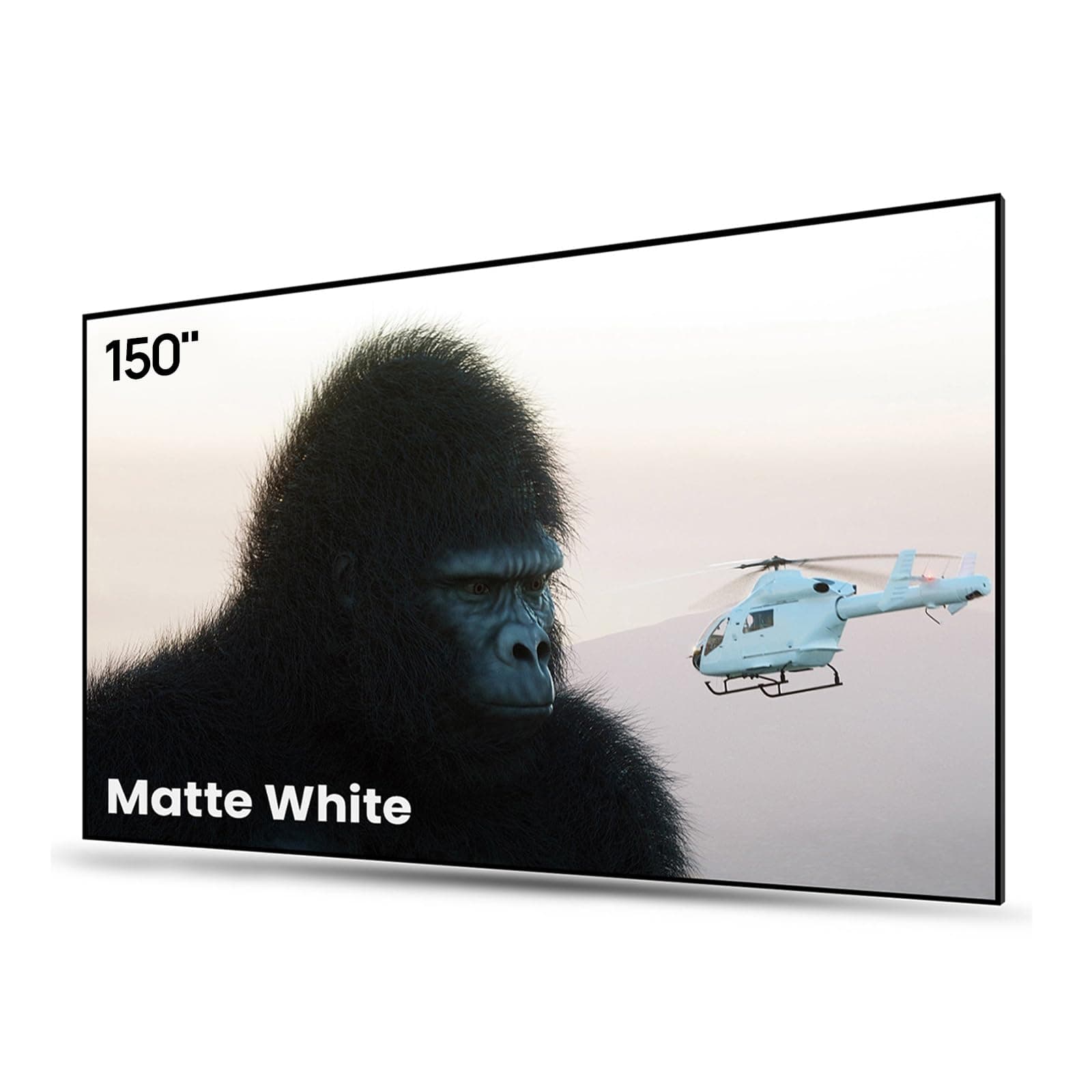 150-inch Projector Screen Fixed Frame, 1.3 dB Peak Gain, The Perfect Combo with LTV-2500, 80% Picture Quality Improved, 4K / 8K Ultra HD, Active 3D Wall Mount Projector Screen, MW-150