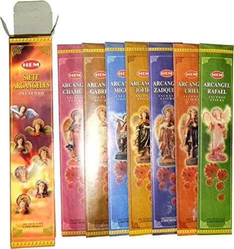 Seven Archangels (Siete Arcangels) - 35 Gram Box, 7 Difference Incense - Hem Incense Imported from India