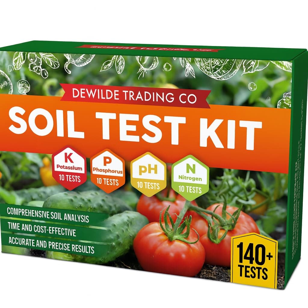 Soil Test Kit -140 Test- 2026 Version- Testing PH Ammonia Nitrogen Phosphorus and Potassium - Tester for Your Vegetable Garden Lawn and Soil