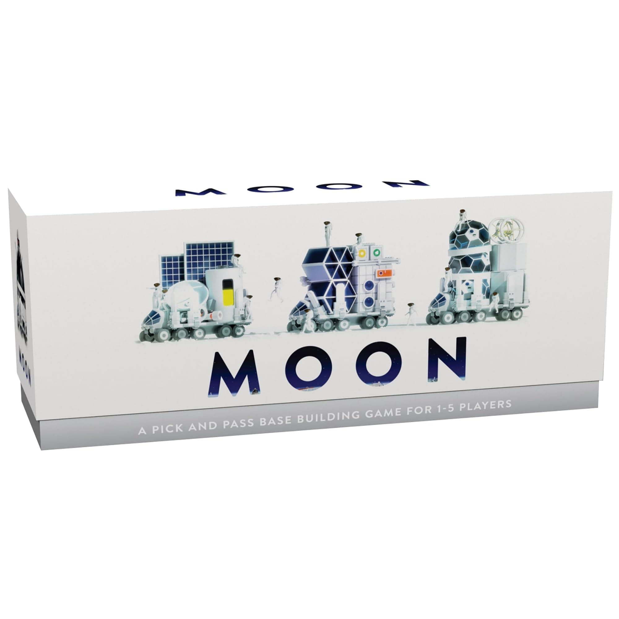 Sinister Fish Games: Moon - A Lunar Competitive Sci-Fi Board Game, A Pick & Pass Base-Building Game for 1-5 Players, Ages 10+