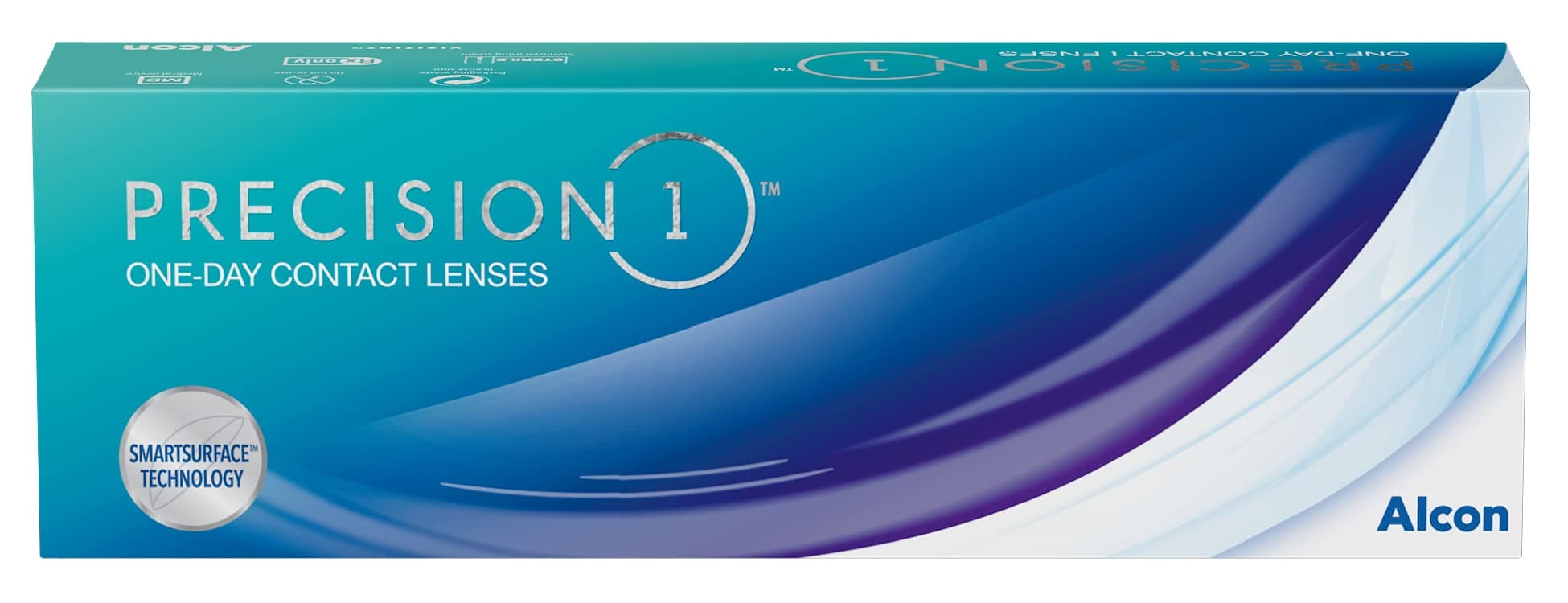PRECISION 1 Unisex Alcon Lenses With Smart Surface -2.25 Pack Of 30 Clear