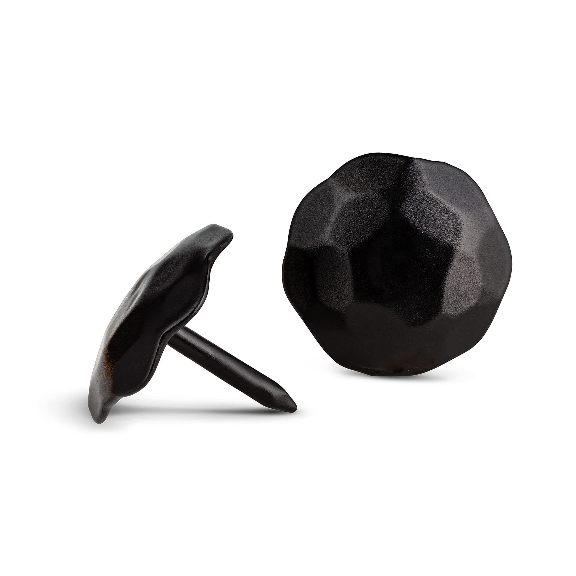 Borderland Rustic Hardware 25 Pack 1 Inch Small Clavos Decorative Nails Black Shutter Fasteners Ornamental Nails Tacks Decorative Nail Heads for Exterior Window Shutters Faux Wood Beams