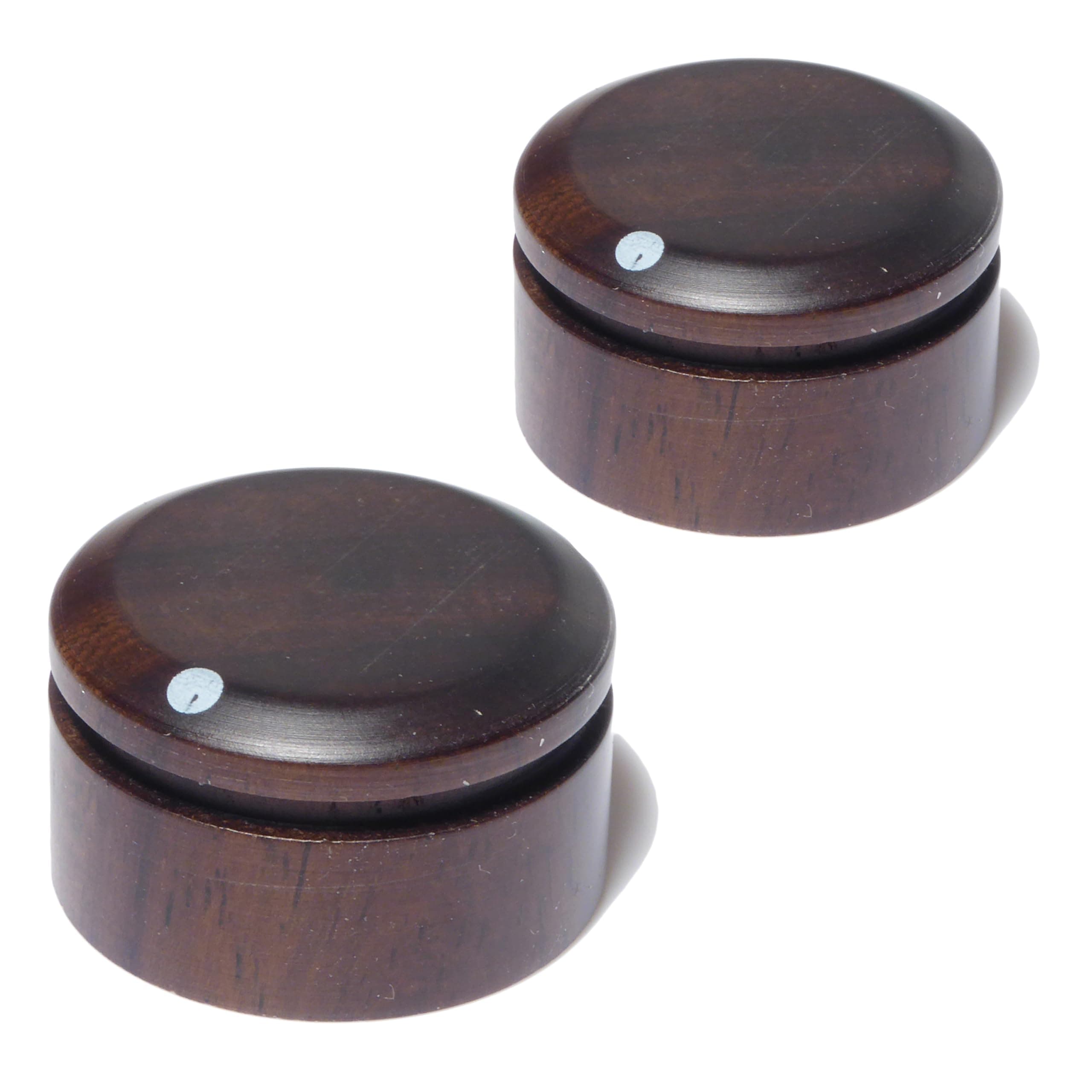 Pair of Rose wood guitar knobs tone or volume control
