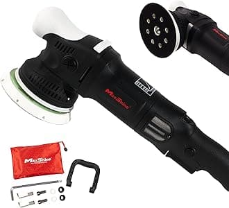 - M15 Pro Dual Action Polisher – 15 mm Long Throw, 1000 W Power, 5″ Backing Plate, Variable Speed 2,500–5,000 OPM, Low Vibration Ergonomic – Professional Car & Marine Paint Correction Buffer