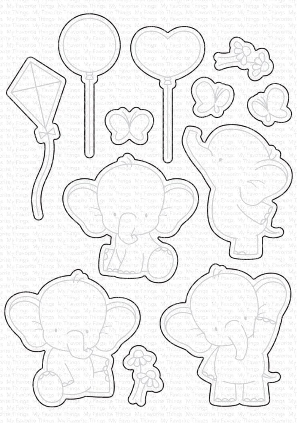 BB Adorable Elephants Die-namics