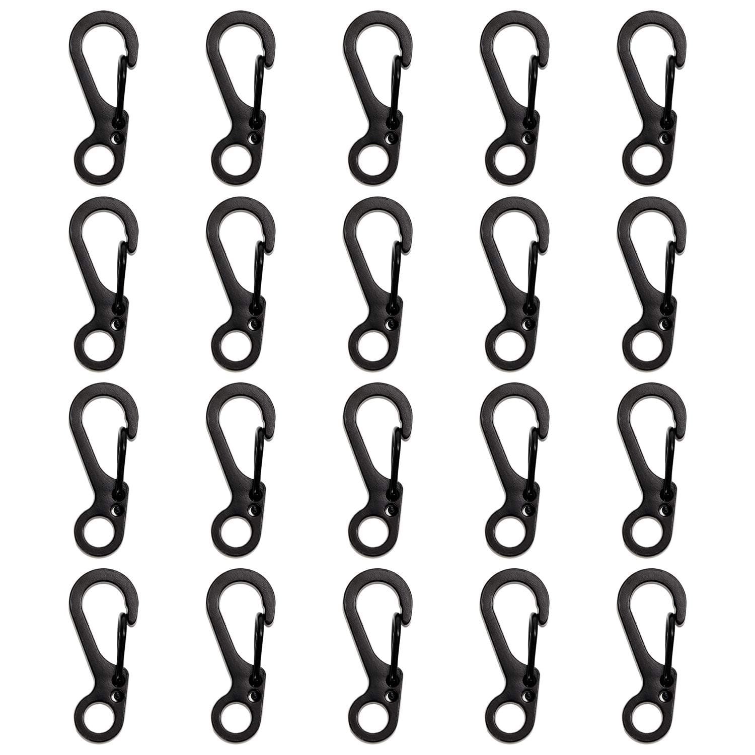 20PCS Mini Hanging Buckle Spring Backpack Clasps Metal Hook