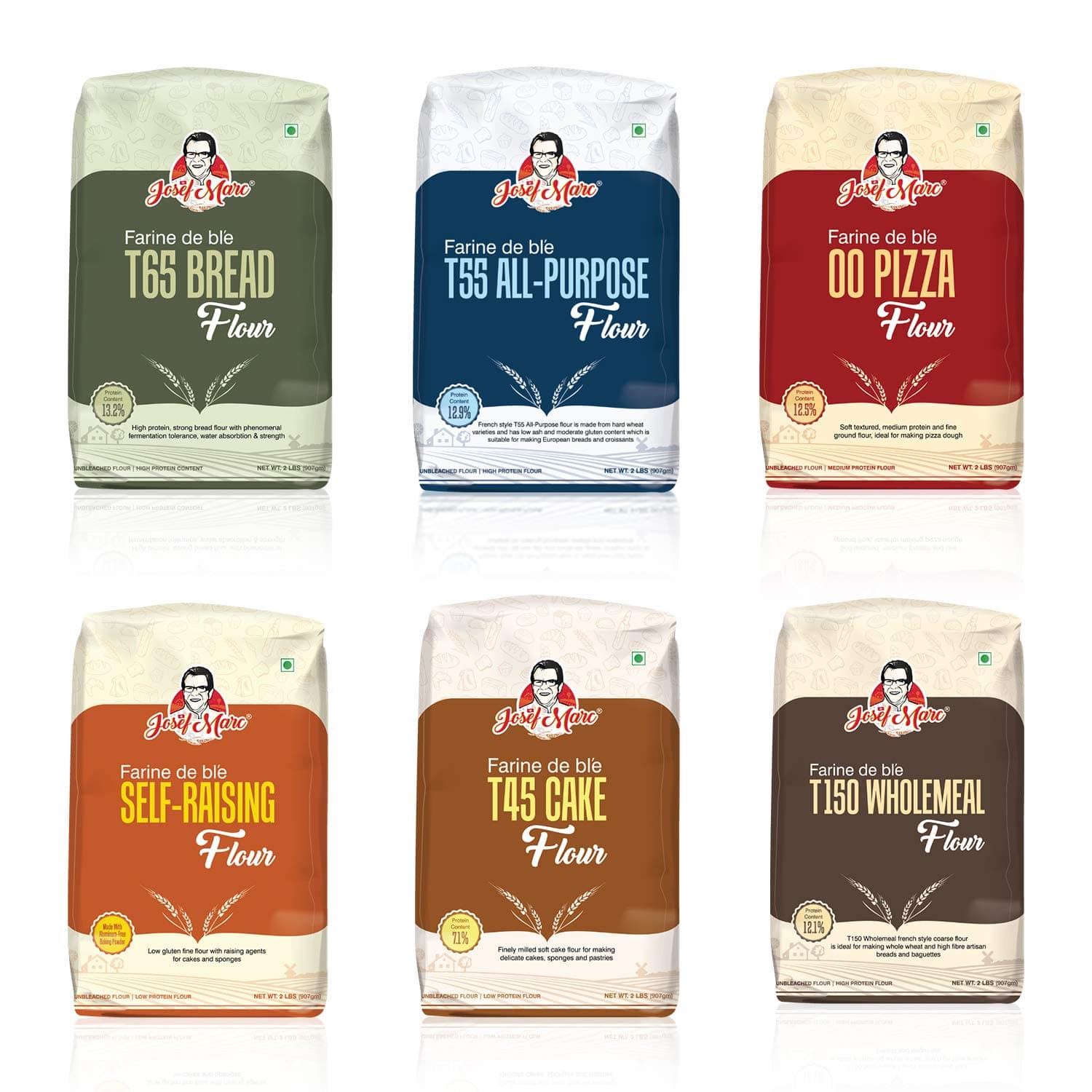 - Assorted Trial Pack of 6 Speciality Baking Flour