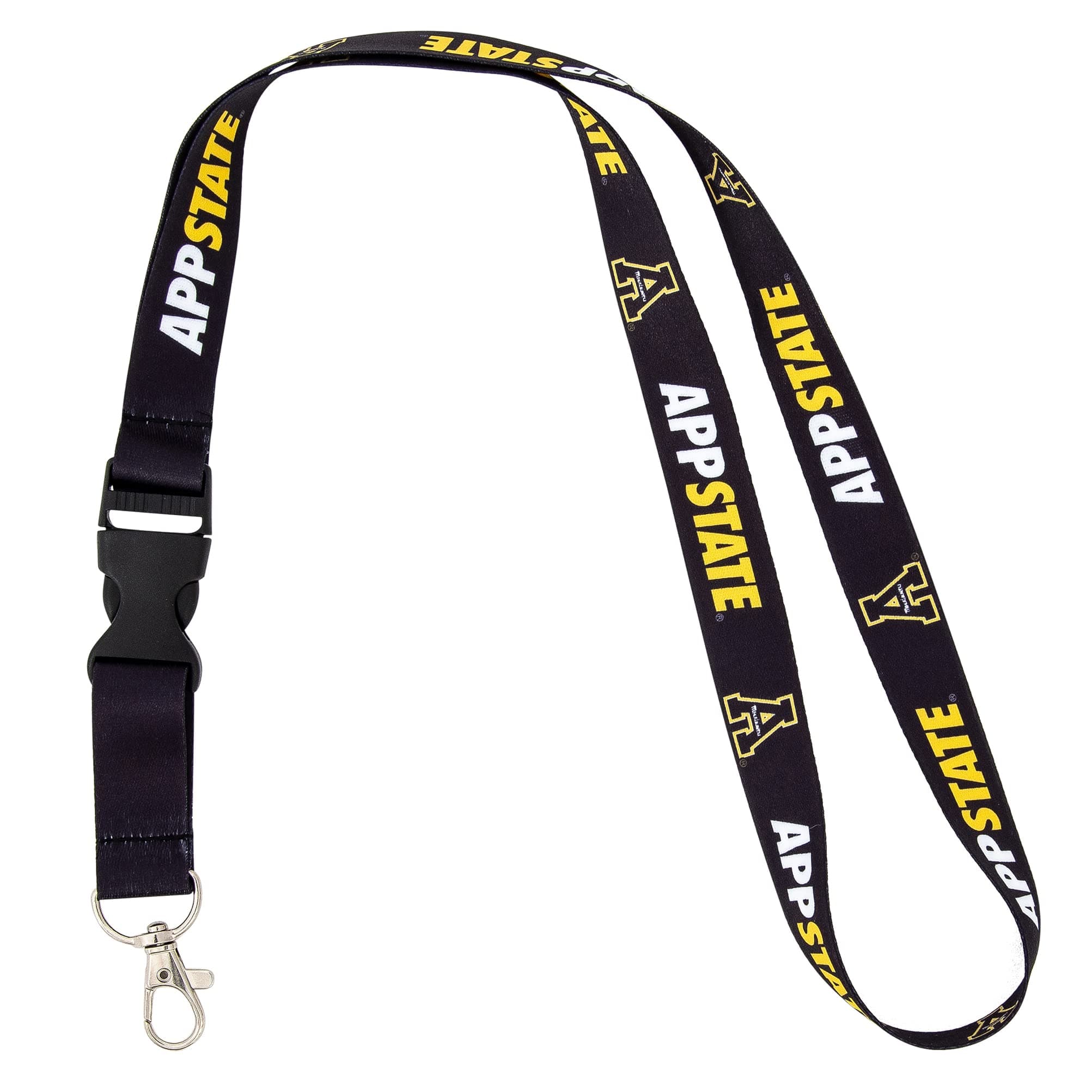 Appalachian State University Lanyard Keychain (Black)
