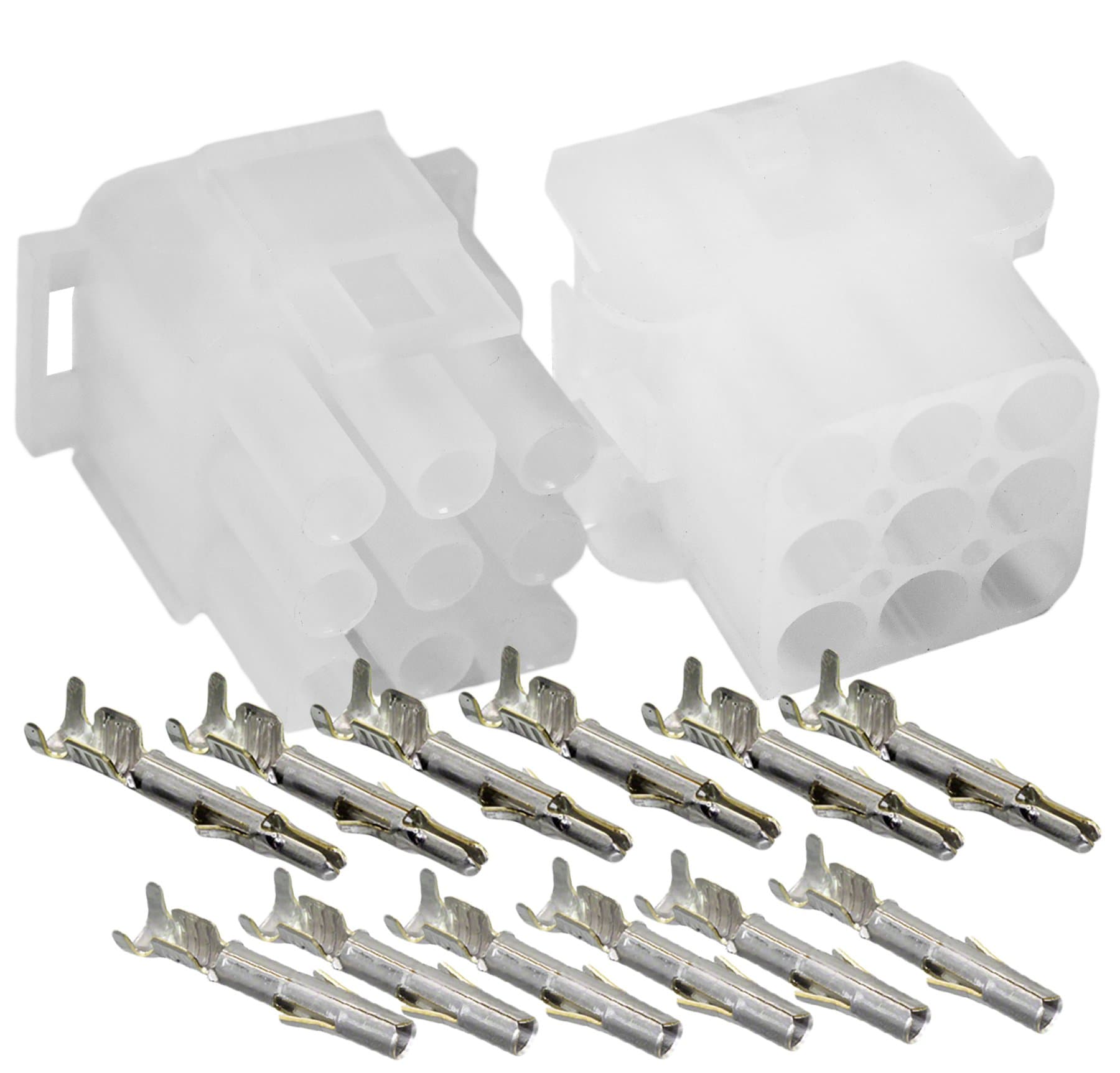 Molex -1 Complete Set - (9 Pin) w/14-20 AWG, Wire Connector - 2.13mm D, Latch Lock, MLX