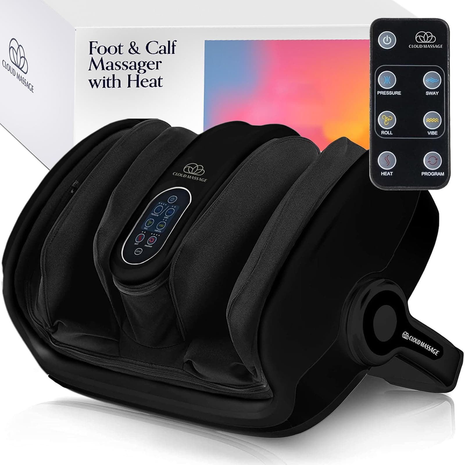 Shiatsu Foot Massager with Heat, Deep Kneading Therapy for Pain Relief, Circulation, Post-Activity Relaxation - Foot Massager for Plantar Fasciitis, and Arthritis Relief