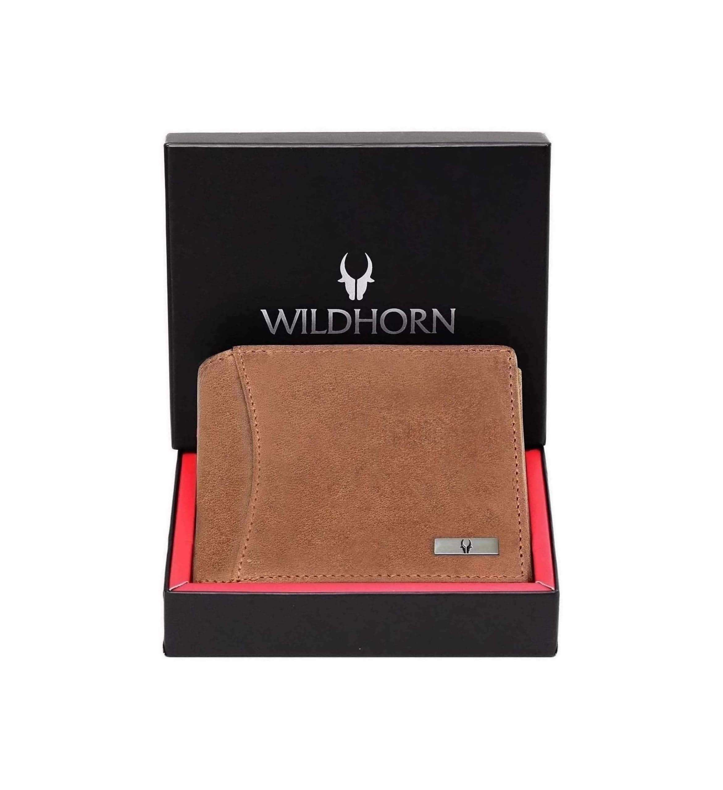 WILDHORN Classic Leather Wallet for Men (TAN Hunter)