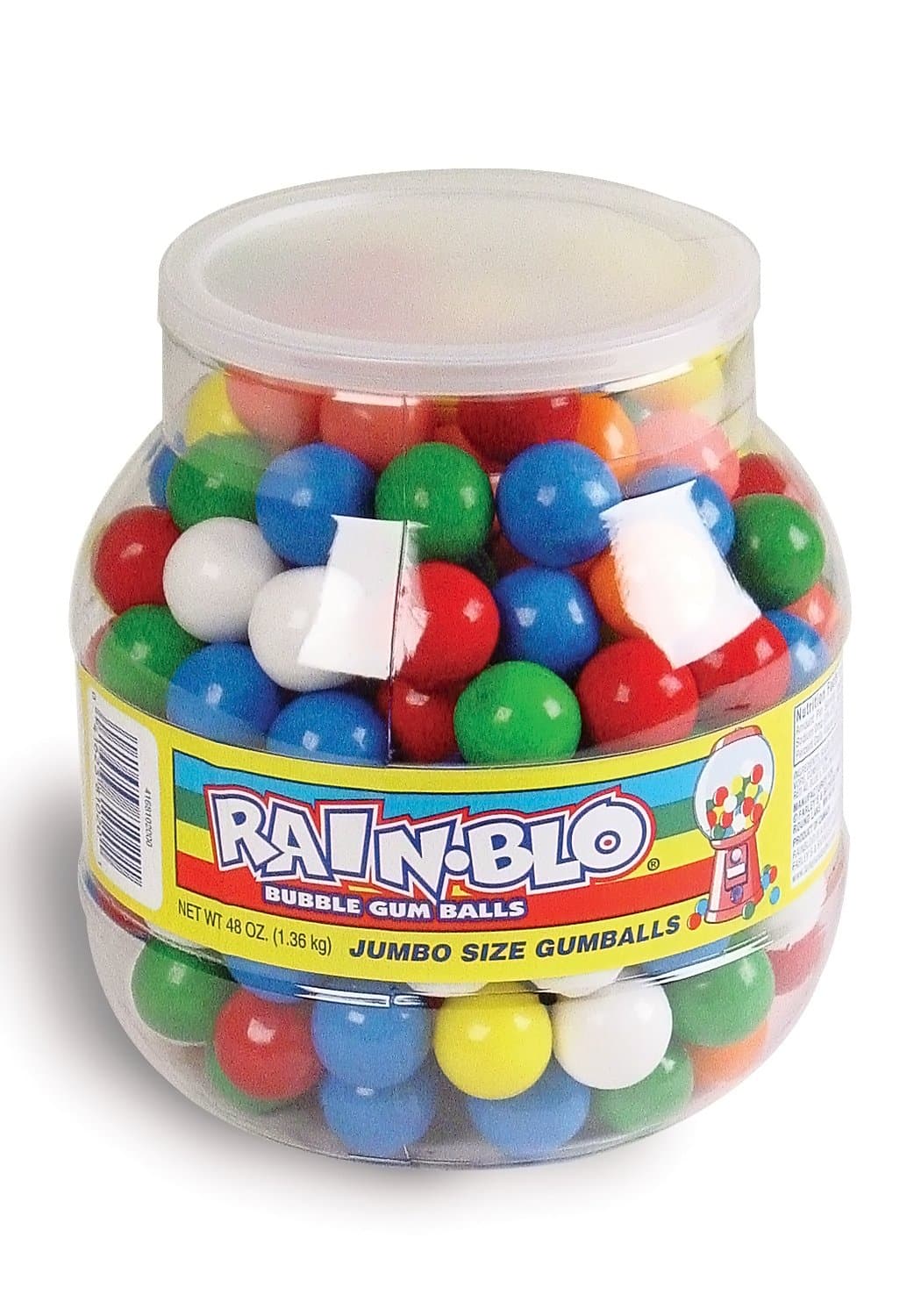 Rain-blo Bubble Gum Balls, 48 Ounce Jar