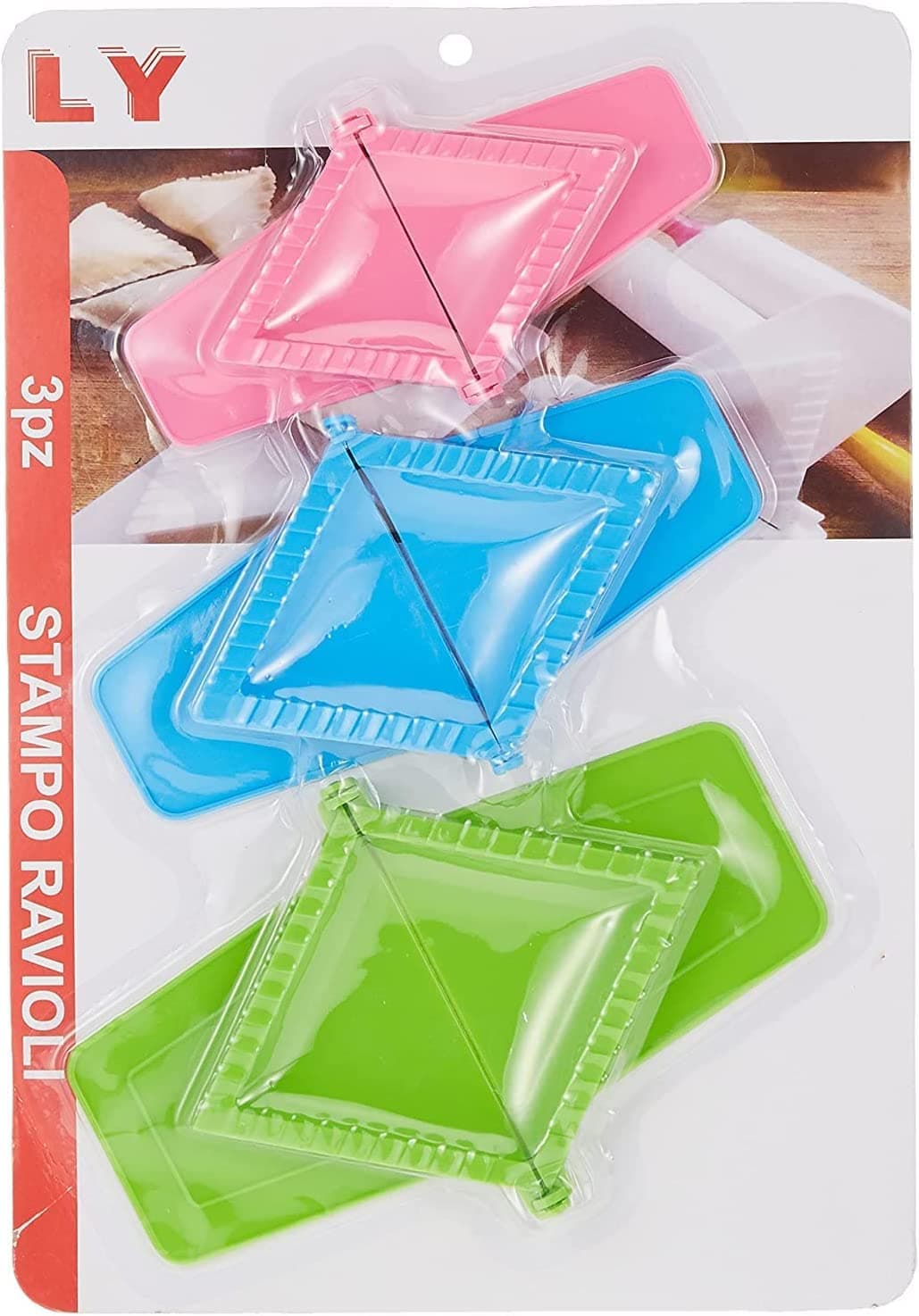AtrauX Dumplings Samosa Mold Press Dough Pastry Pie Maker -Ramadan Special (Set of 3-Colored)