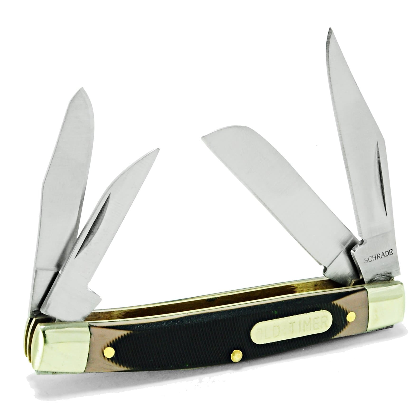 Old Timer 44OT Workmate Traditional Folding Pocket Knife with 4 High Carbon Stainless Steel Blades