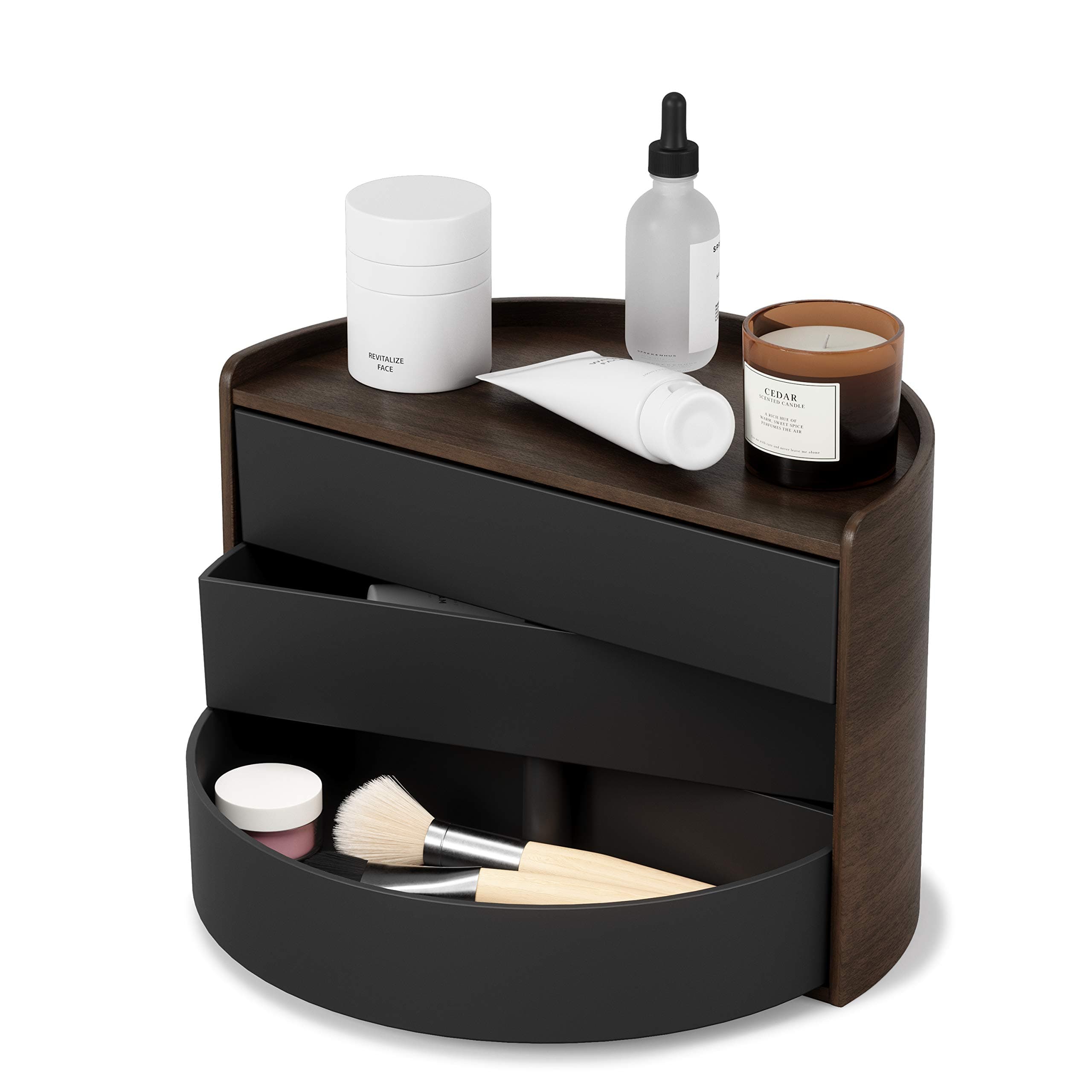 Umbra Moona Storage Box Black/Walnut