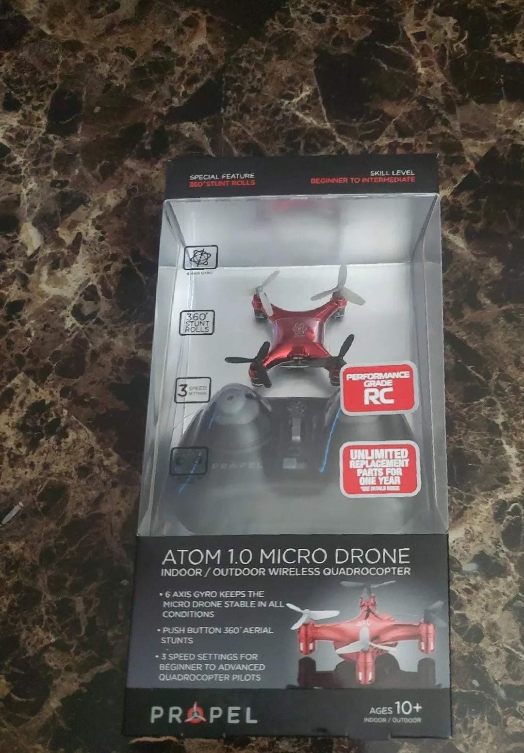 Propel RC Atom 1.0 Micro Drone, Red, OD-2101