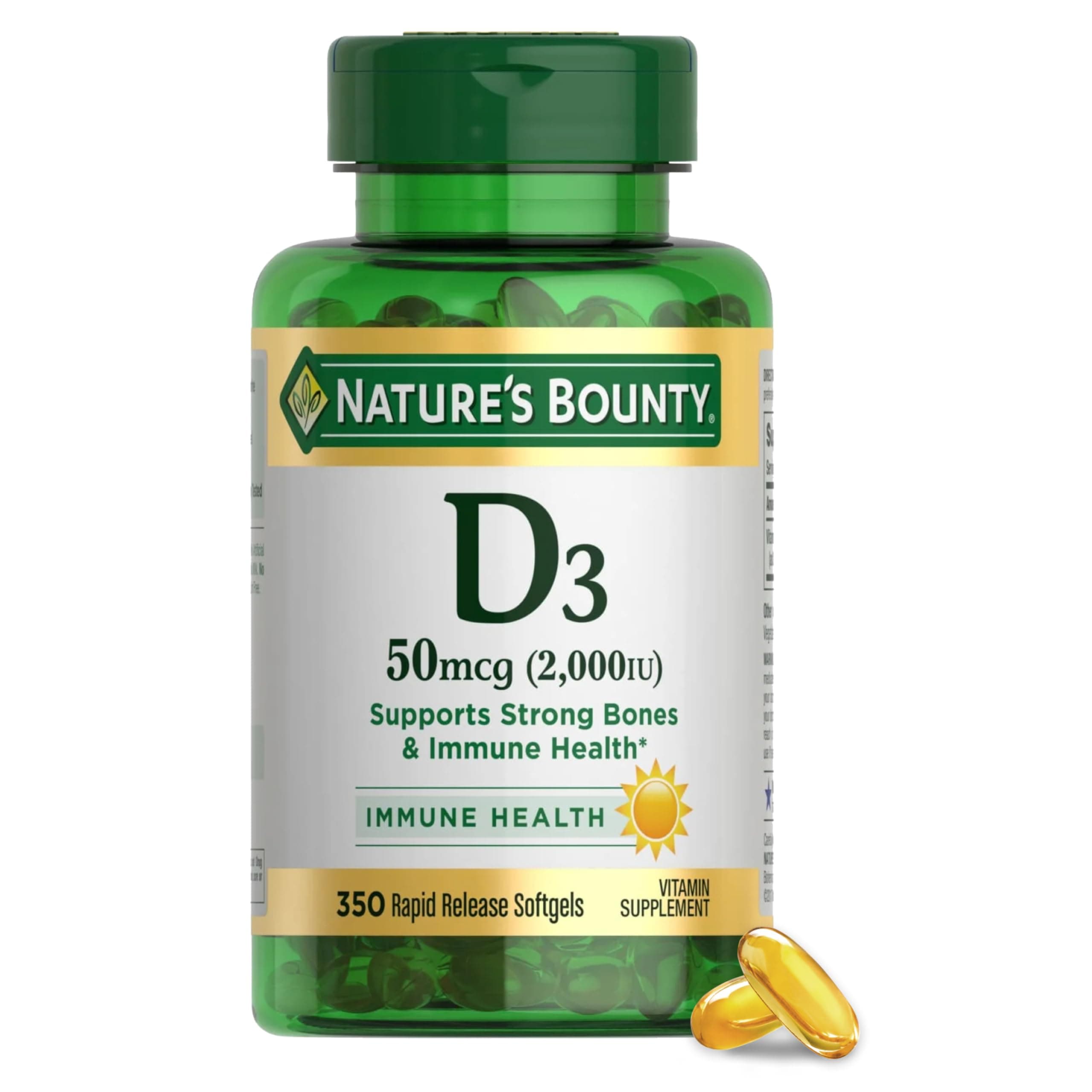 Vitamin D, Immune Support, 2000 IU, Softgels, 350 Ct