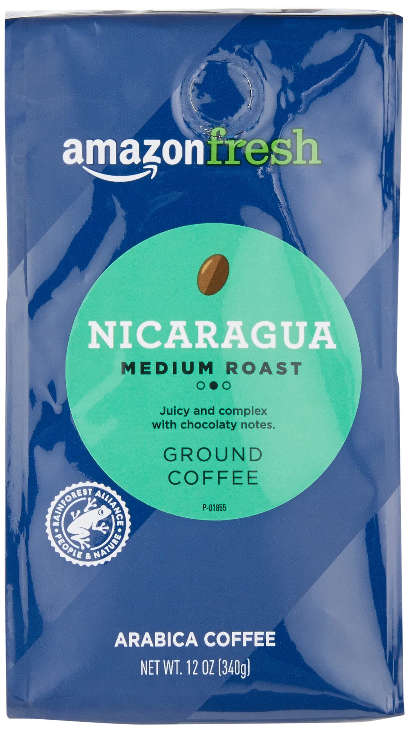 Nicaragua Ground Coffee, Medium Roast, 12 Oz
