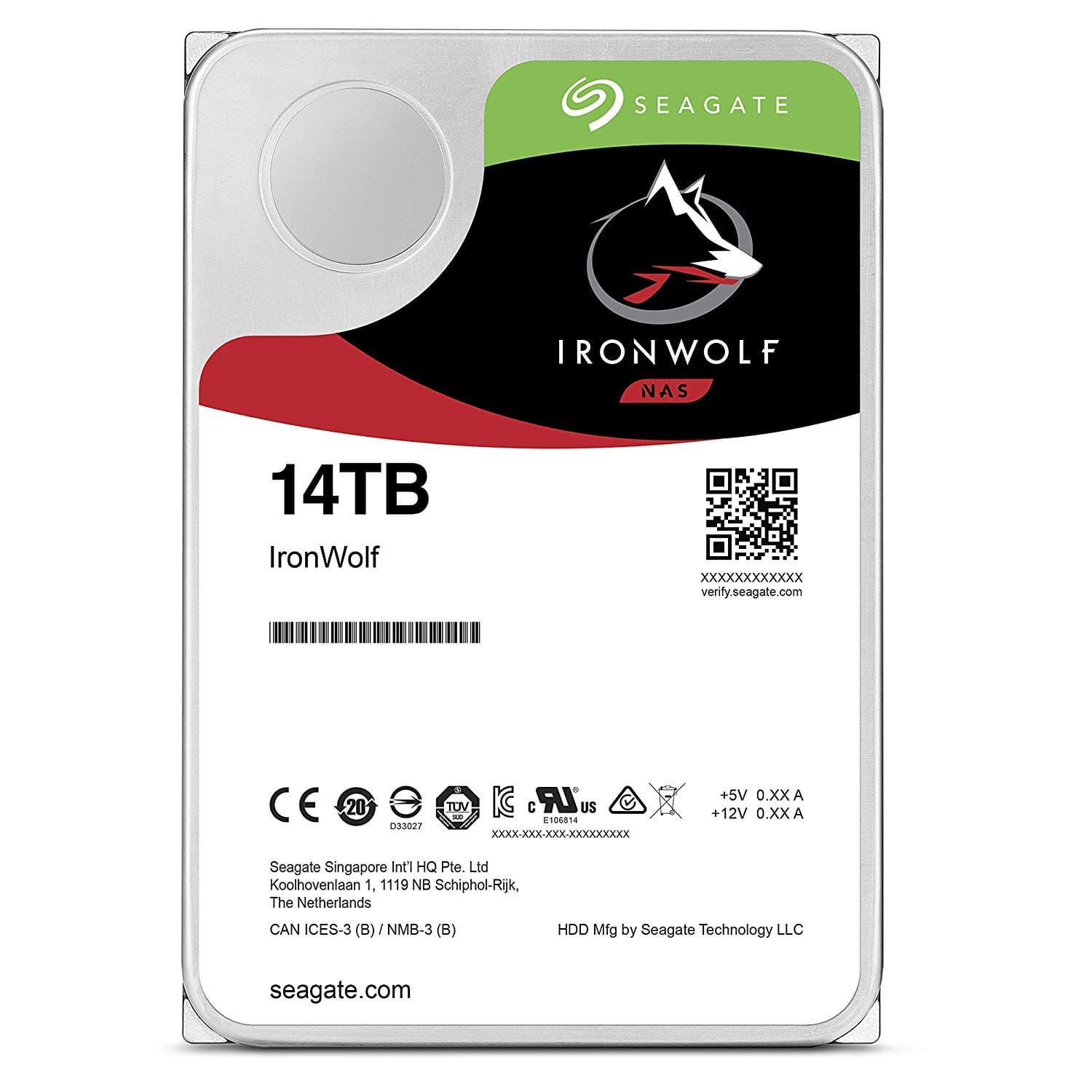 IronWolf 14TB NAS Internal Hard Drive HDD – 3.5 Inch SATA 6Gb/s 7200 RPM 256MB Cache for RAID Network Attached Storage (ST14000VN0008)