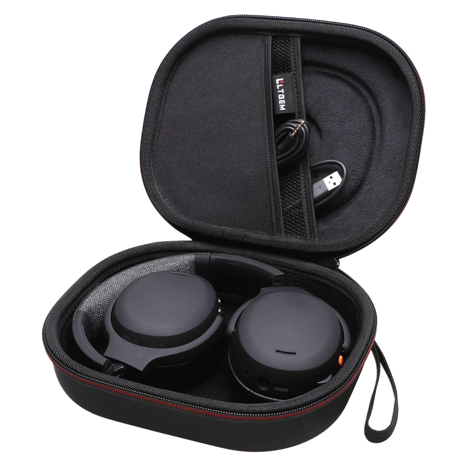 L LTGEMHard Headphone Case for Skullcandy Crusher ANC 2 Over & TOZO HT2 Noise Cancelling Wireless Headphones - Black