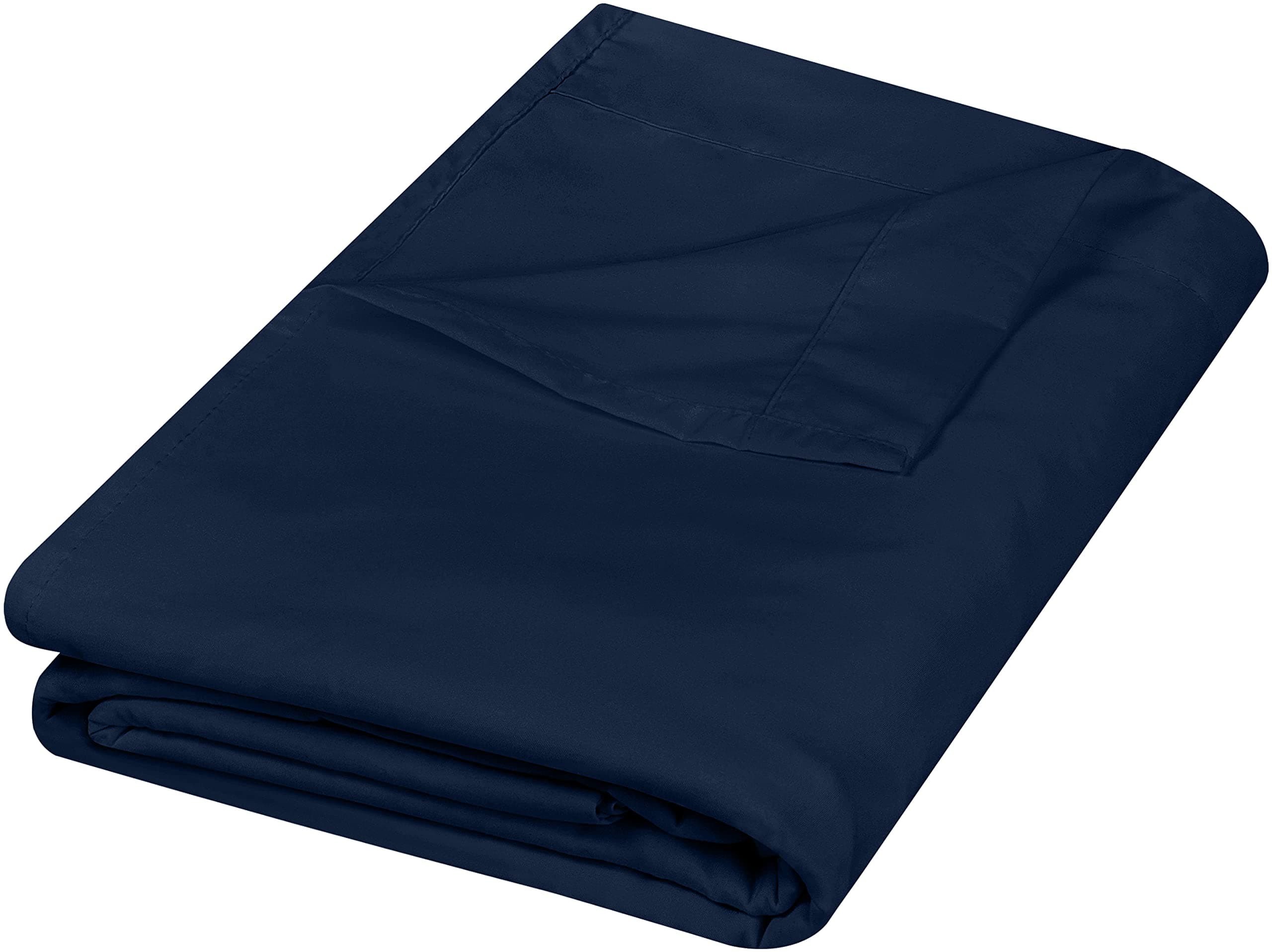 Utopia Bedding Flat Sheet - Soft Brushed Microfiber Fabric - Shrinkage & Fade Resistant Top Sheet - Easy Care - 1 Flat Sheet Only (Full, Navy)