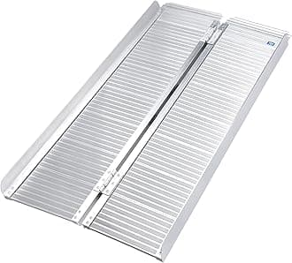 Ruedamann 4FT Folding Wheelchair Ramp for Doorways, Handicap Home Use, Portable Outdoor Threshold, Temporary Mobility Scooter Access for Existing Steps Stairs Walkers