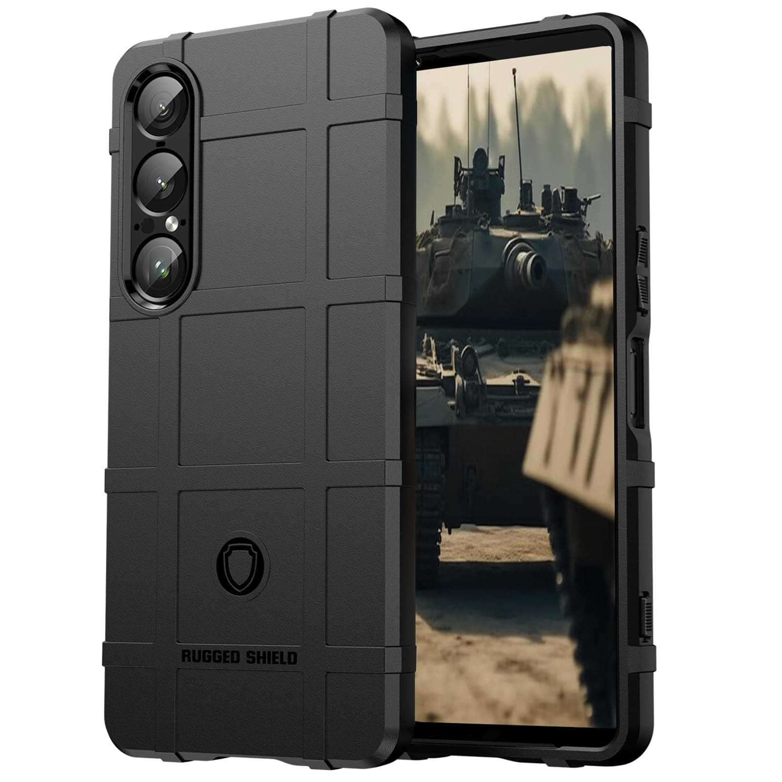 for Sony Xperia 1 VII Case for Men, Rugged Heavy Duty Shockproof Cover, Military Grade Drop Protection Phone Case for Sony Xperia 1 VII HD Black