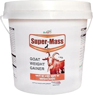 REFIT ANIMAL CARE Goat Supplement For Weight Gain, Super-Mass Powder, 1 count, 1000 grams