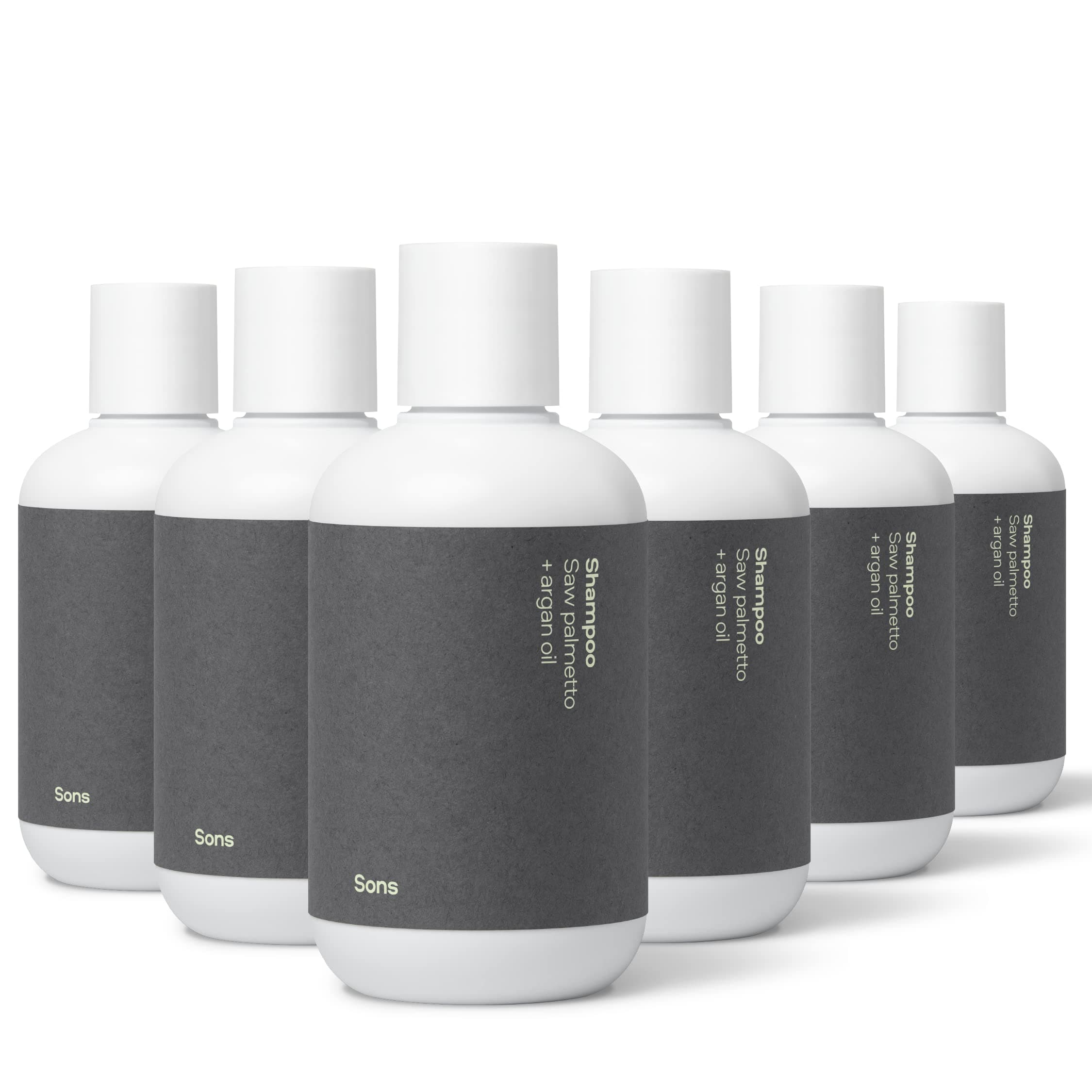 Sons Strengthening Shampoo For Men - DHT Blocking Formula Promotes Strong & Thick Regrowth - Contains Saw Palmetto, Argan Oil, Niacin, & Rosemary - Treatment For Hair Loss & Thinning - 6 Month Supply