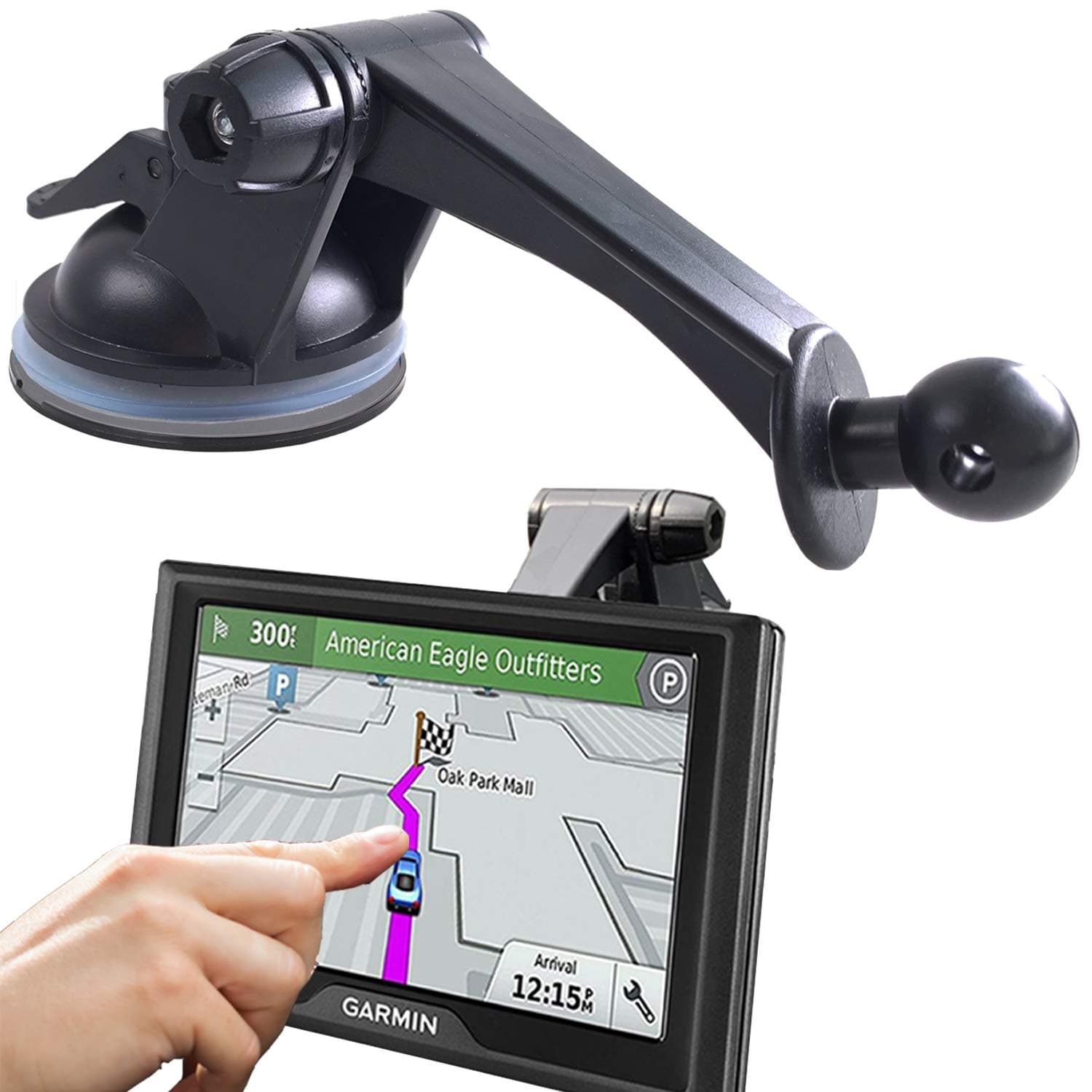 Randconcept - GPS Mount for Garmin | GPS Dashboard Mount Dash Windshield Window Car Holder for Garmin Nuvi RV Dezl Drive Drivesmart Driveassist and More