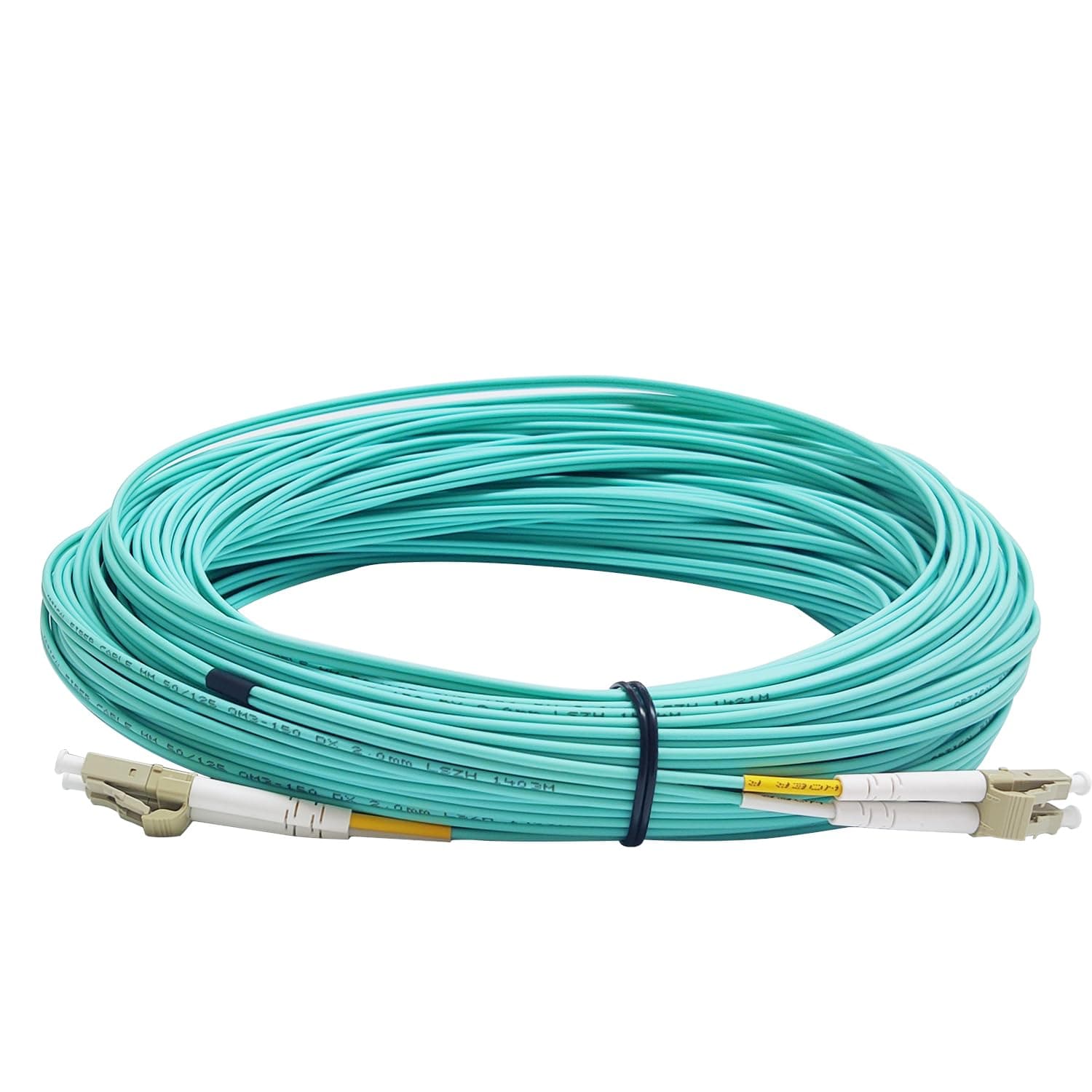 OPTFOCUSFiber Optic Cable, LC to LC Fiber Patch Cable Single Mode OM3 Duplex Length Options: 1m-100m SFP Fiber Optic Cable Cord LSZH (50m)