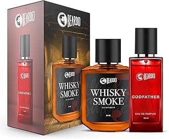 Beardo Men's Men Whisky Smoke & Godfather Perfume Combo (50 Ml X 2)|Spicy, Woody - Oudh Notes Of Whisky Smoke & Aromatic, Spicy Notes Of Godfather|Long Lasting Smell Perfume |Rakhi Gift for Brother