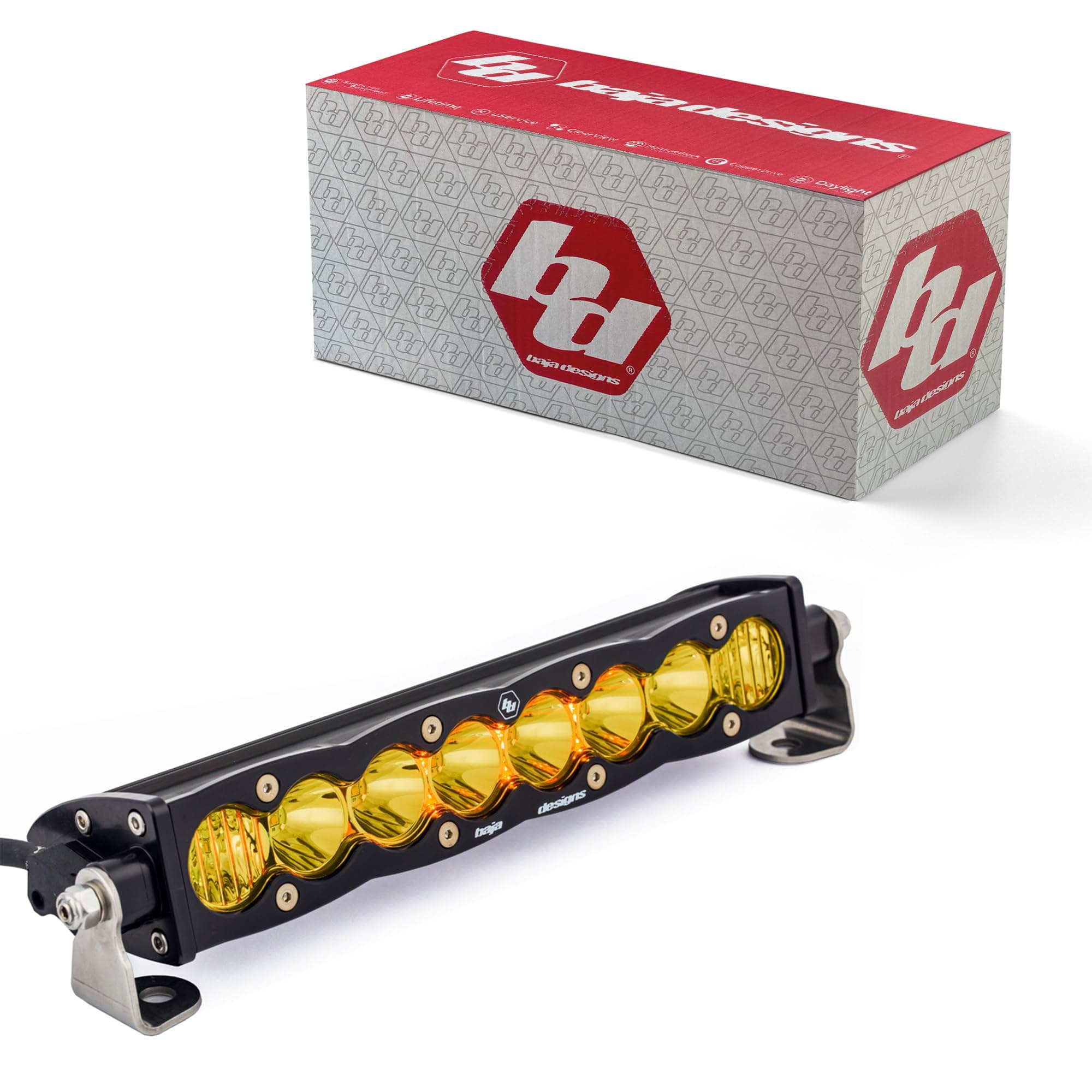Baja Designs 10 Inch LED Light Bar Driving Combo Amber Lens Pattern S8 Series