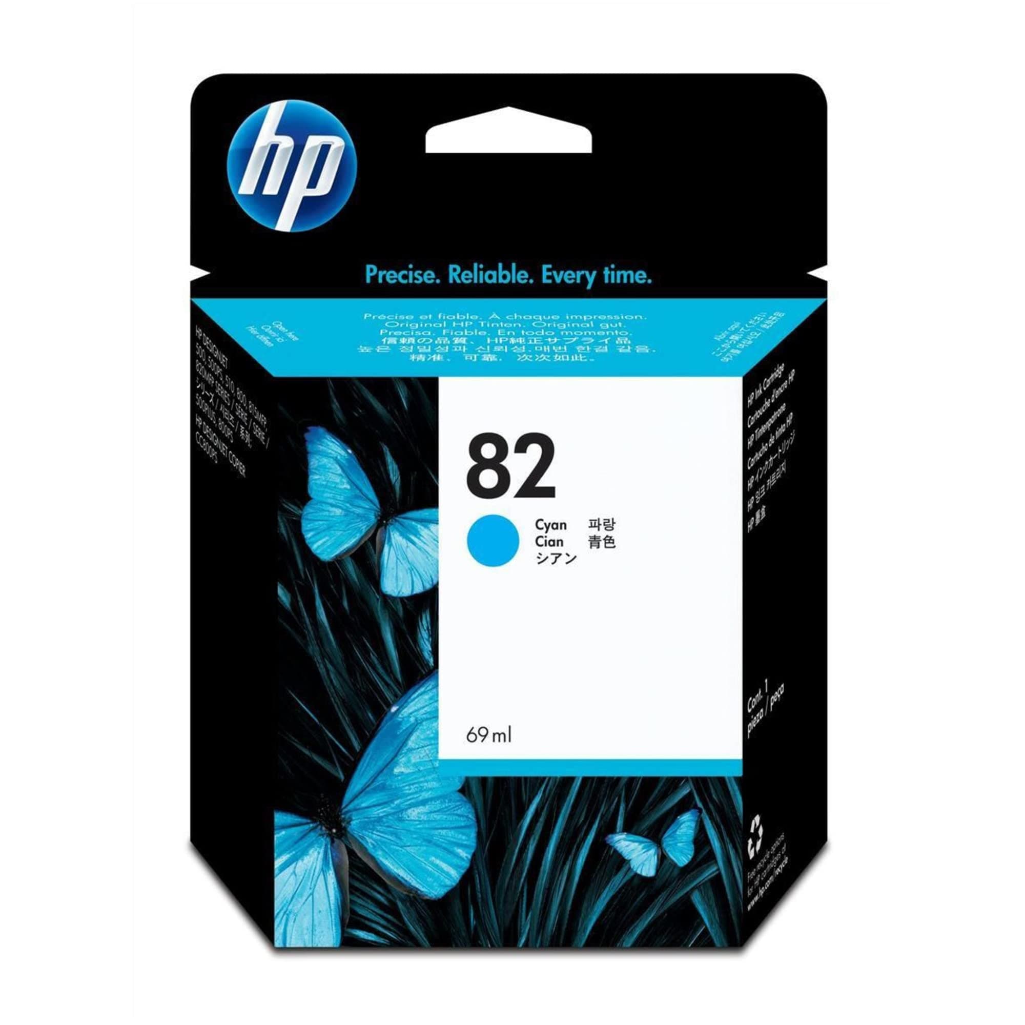 (Hewlett Packard) Original C4911A HP 82 69-ml DesignJet Ink Cartridge, Cyan