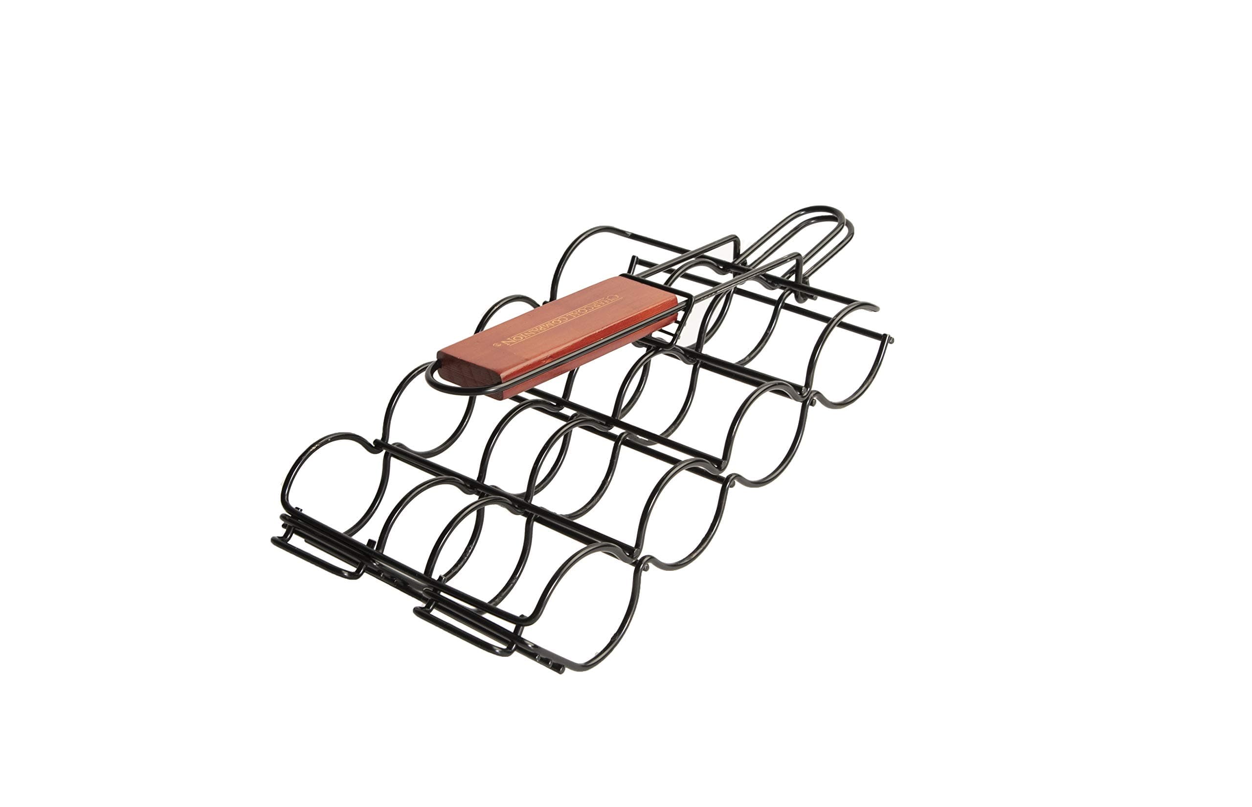 Charcoal CompanionNon-Stick Corn Basket/Folding Handle, Black