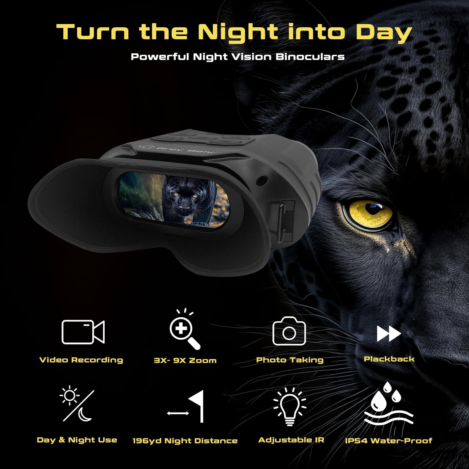 Grey Bear Night Vision Star - Infrared Binoculars