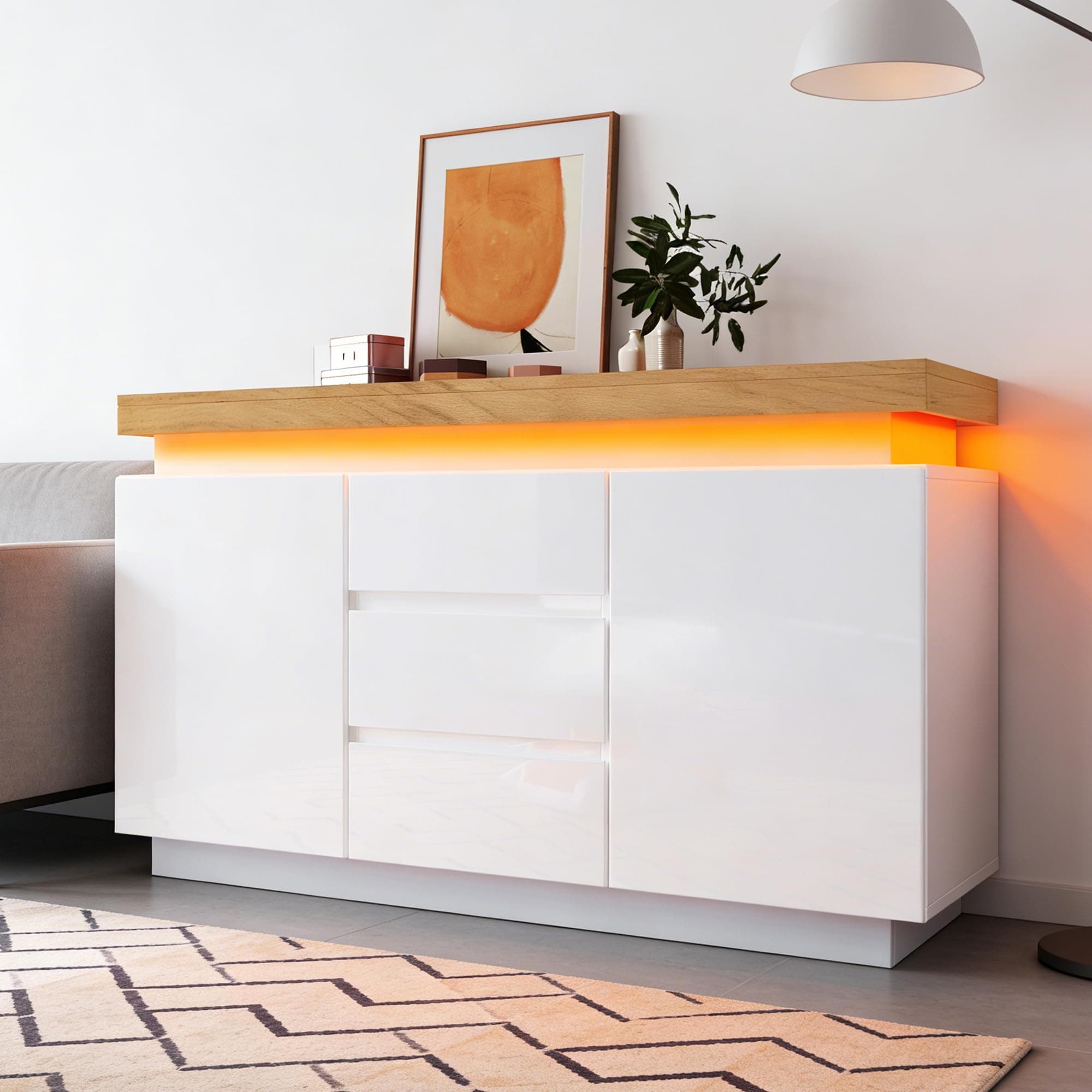 White High Gloss Sideboard