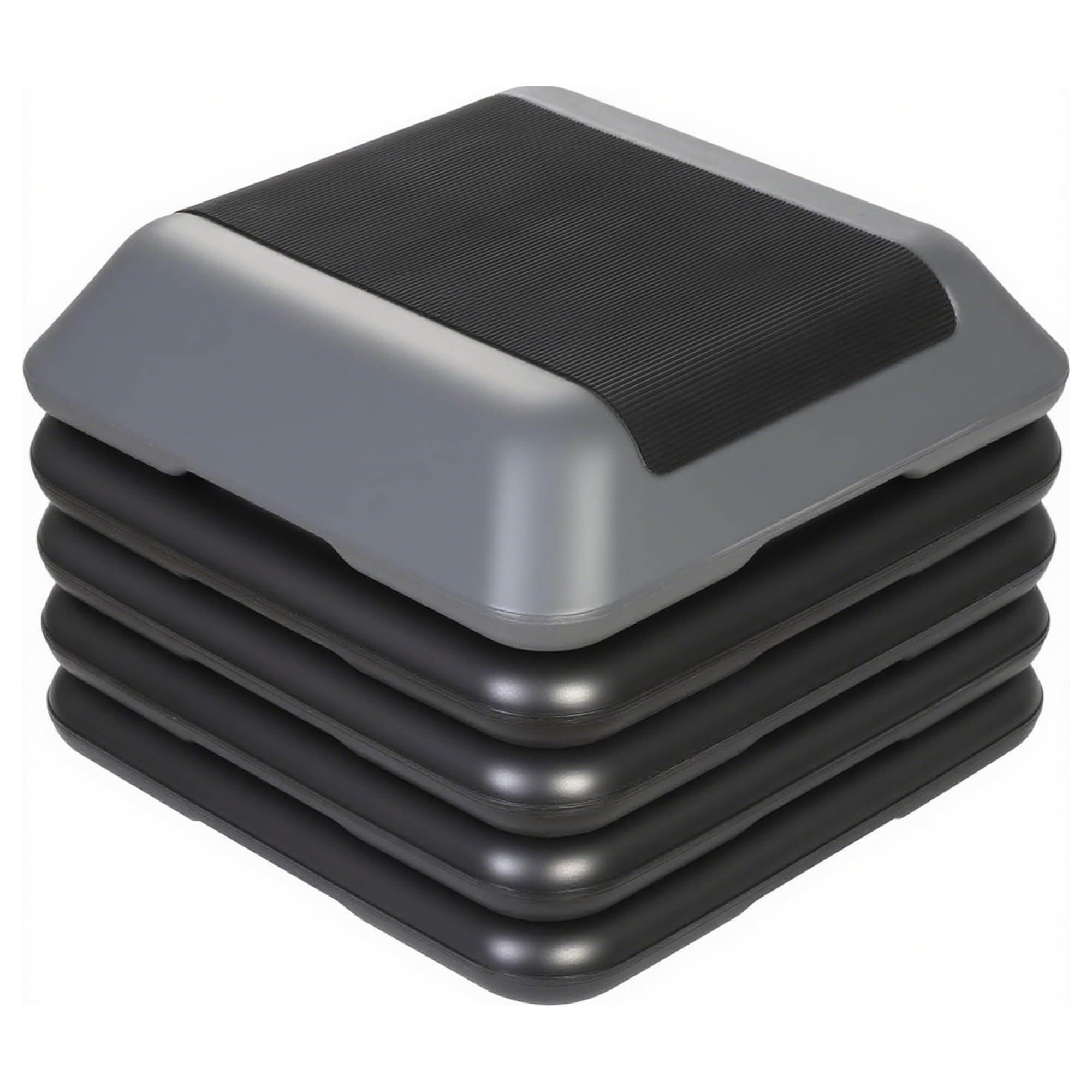 Smartxchoices 16 Inch Adjustable Aerobic Stepper Exercise Workout Step Platform Bench with 4 Risers 4"-6''-8''-10''-12' Height for Home Gym Fitness Training High Step Aerobics Platform