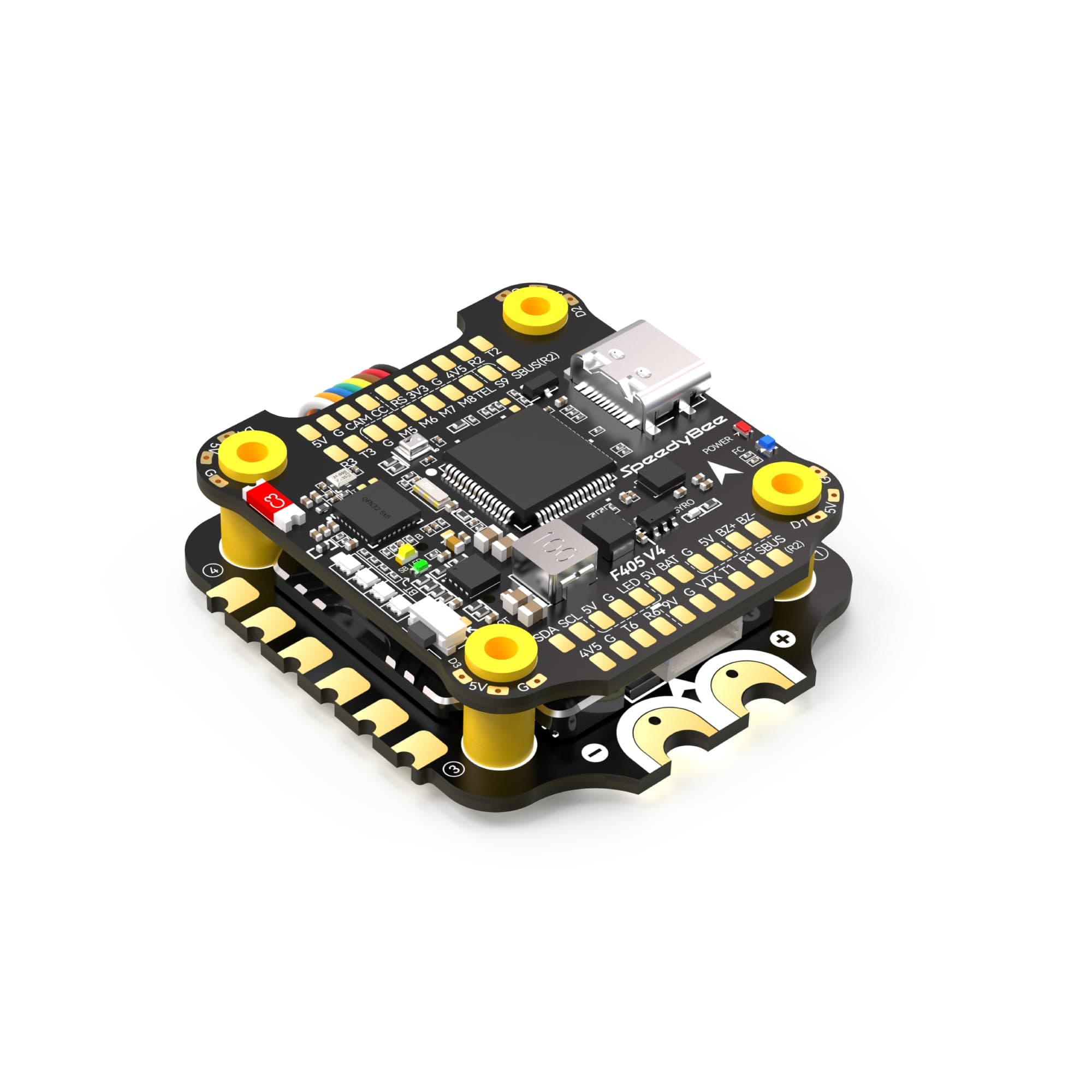 SpeedyBee F405 V4 Flight Controller Stack: 30x30 Stack with 4in1 55A ESC Board, Wireless Betaflight Configuration, Blackbox, Barometer for FPV