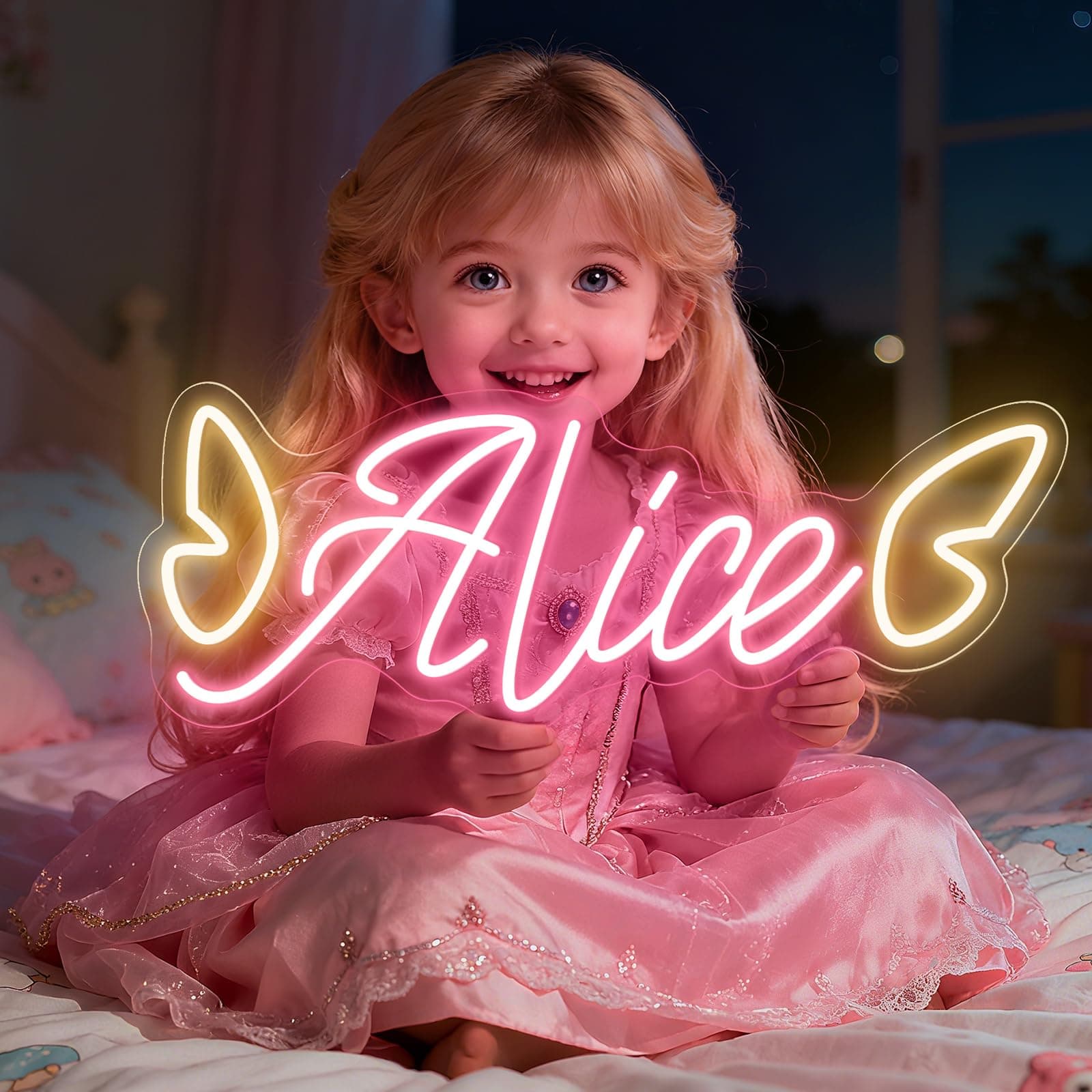 Custom Neon Signs, Personalized LED Neon Lights Name Sign Customizable for Wall Decor Kids Room Wedding Birthday Party Bedroom Bar Shop Business Logo Christmas Gift