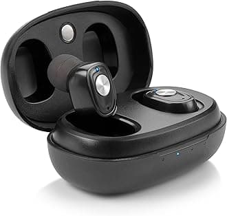 Rechargeable Hearing Amplifier Pair w/Noise Cancelling, Digital Sound Device for Seniors & Adults - ITC Nano Personal Amplifier - One Touch Control & Low Sound Distortion Hearing Assist Device, Black