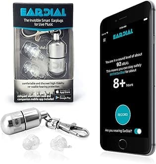 Ear Plugs - Invisible Smart Earplugs for Live Music - Comfortable and Discreet High-Fidelity Reusable Hearing Protection with App. Perfect for Concert, Nightclub, Festival, Musician, DJ, etc.