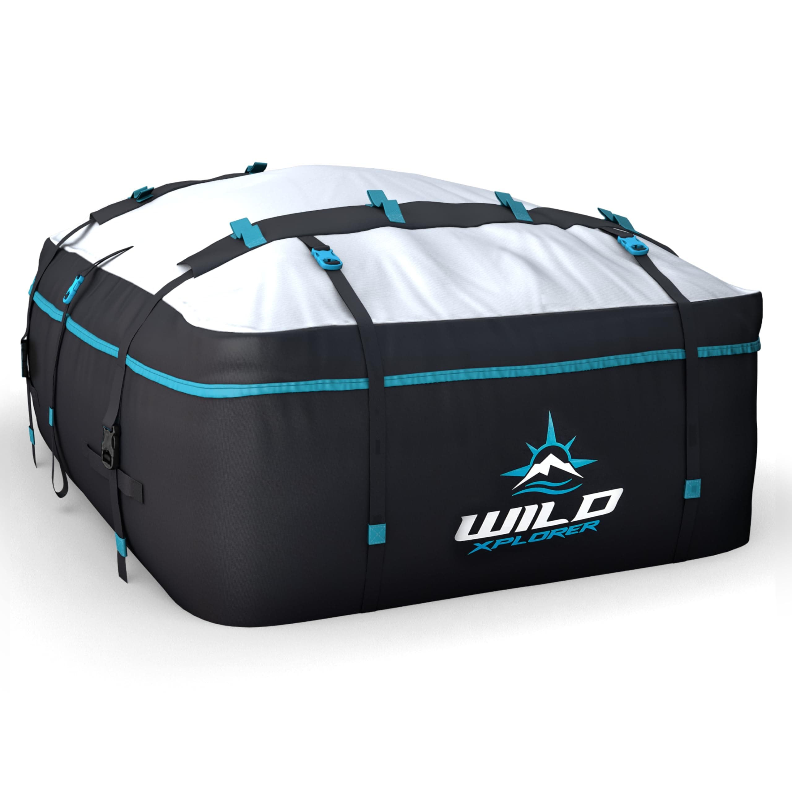 Rooftop Cargo Carrier - 15 Cubic Feet (L), Waterproof Soft Shell Car Roof Cargo Carrier, Heavy Duty Car Top Luggage Cargo Bag with Patented Door Hooks and Non-Slip Mat