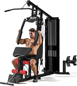 Home Gym, Multifunctional H11 Home Gym Equipment, Workout Station with 150LBS Weight Stack, Exercise Equipment with Pulley System for Full Body Training