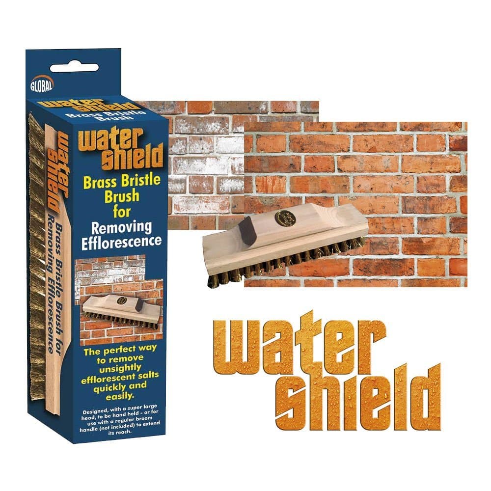 Water Shield Brass Bristle Brush | Efflorescence Removing Brush | Brick Salt Removing Brush