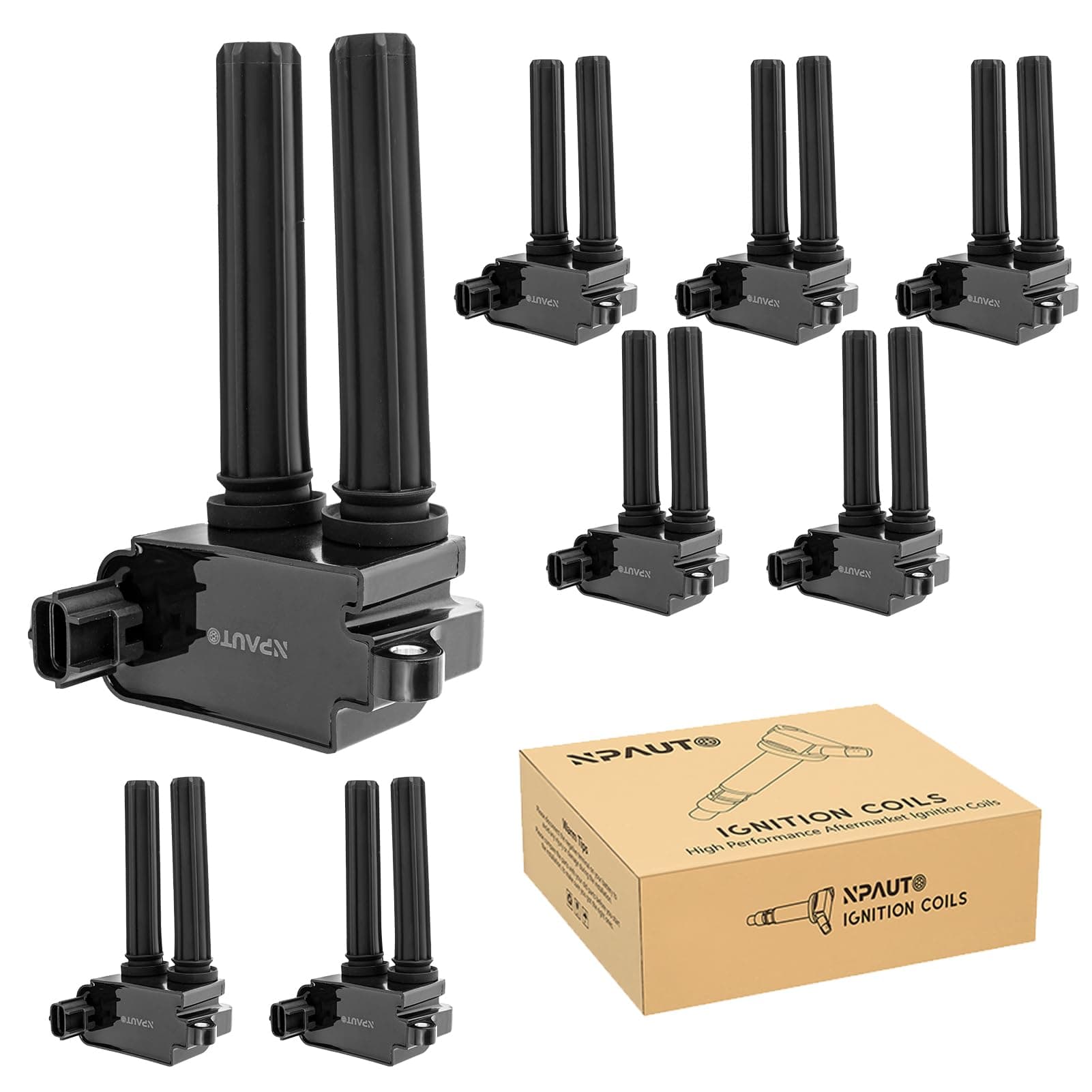Ignition Coil Pack Set fit for V8 5.7L 2005-2020 Dodge Ram 1500 2500 3500 Dodge Charger Challenger Durango Magnum, Chrysler 300, Jeep Grand Cherokee Commander, UF504 C1526, 8pcs