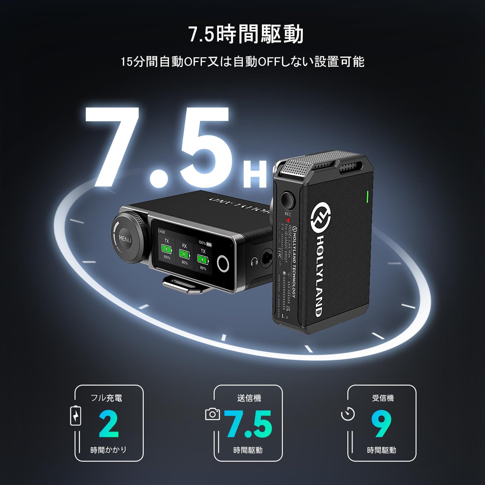 Hollyland Lark Max - Wireless Microphone - Lavalier Microphone for iOS and Android - Compatible with DSLR Cameras - Wireless Microphone - Pin Microphone - ENC Noise Cancelling - Exclusive MaxTimbre